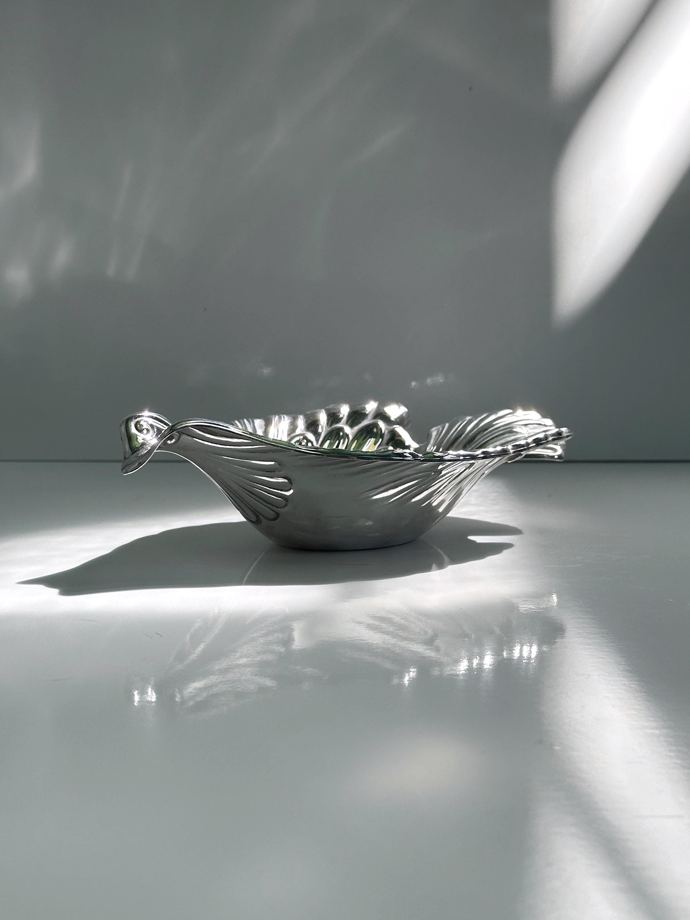 Vintage bowl metal silver 1970s