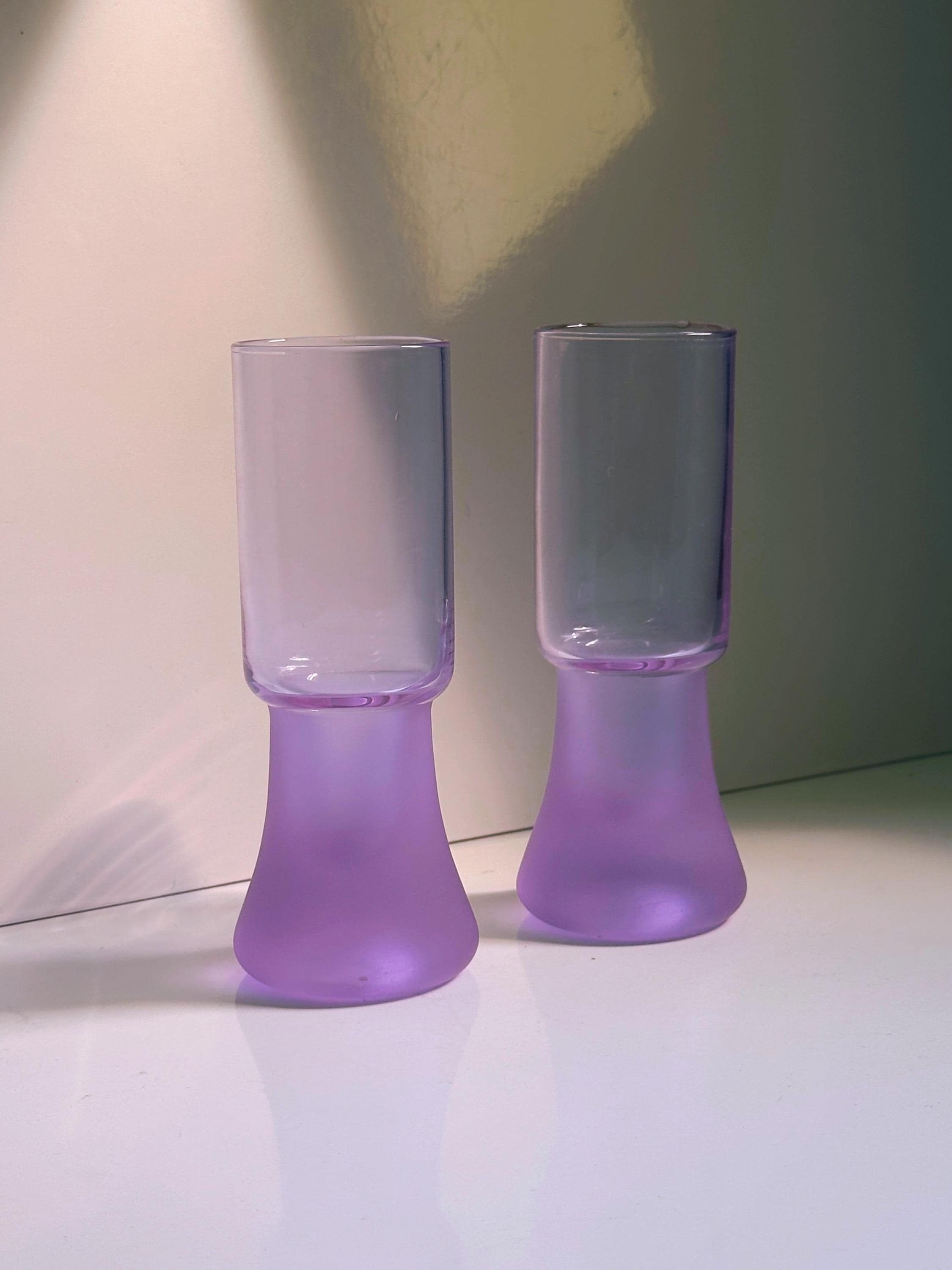6x Vintage Drinking Glasses 1970s