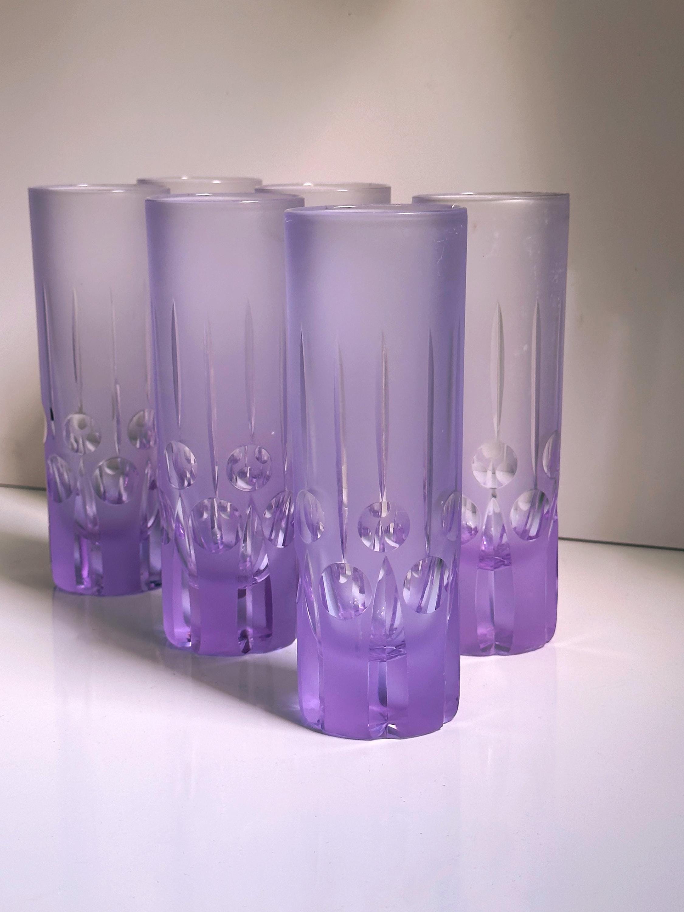 6x Vintage Drinking Glasses 1970s