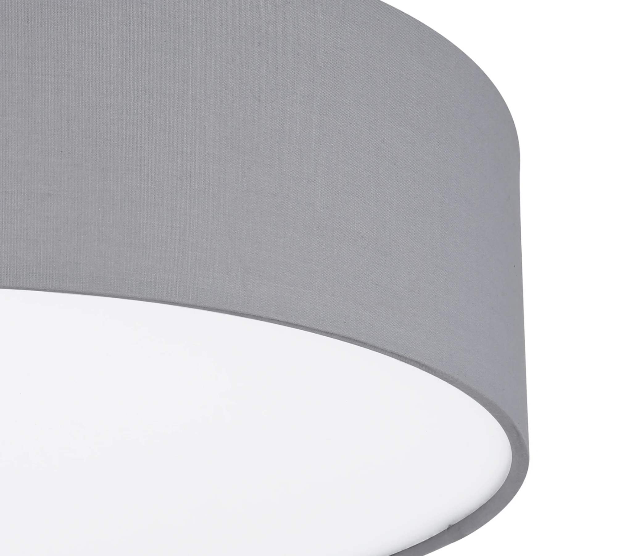 Ceiling light 1-flame Fabric Grey