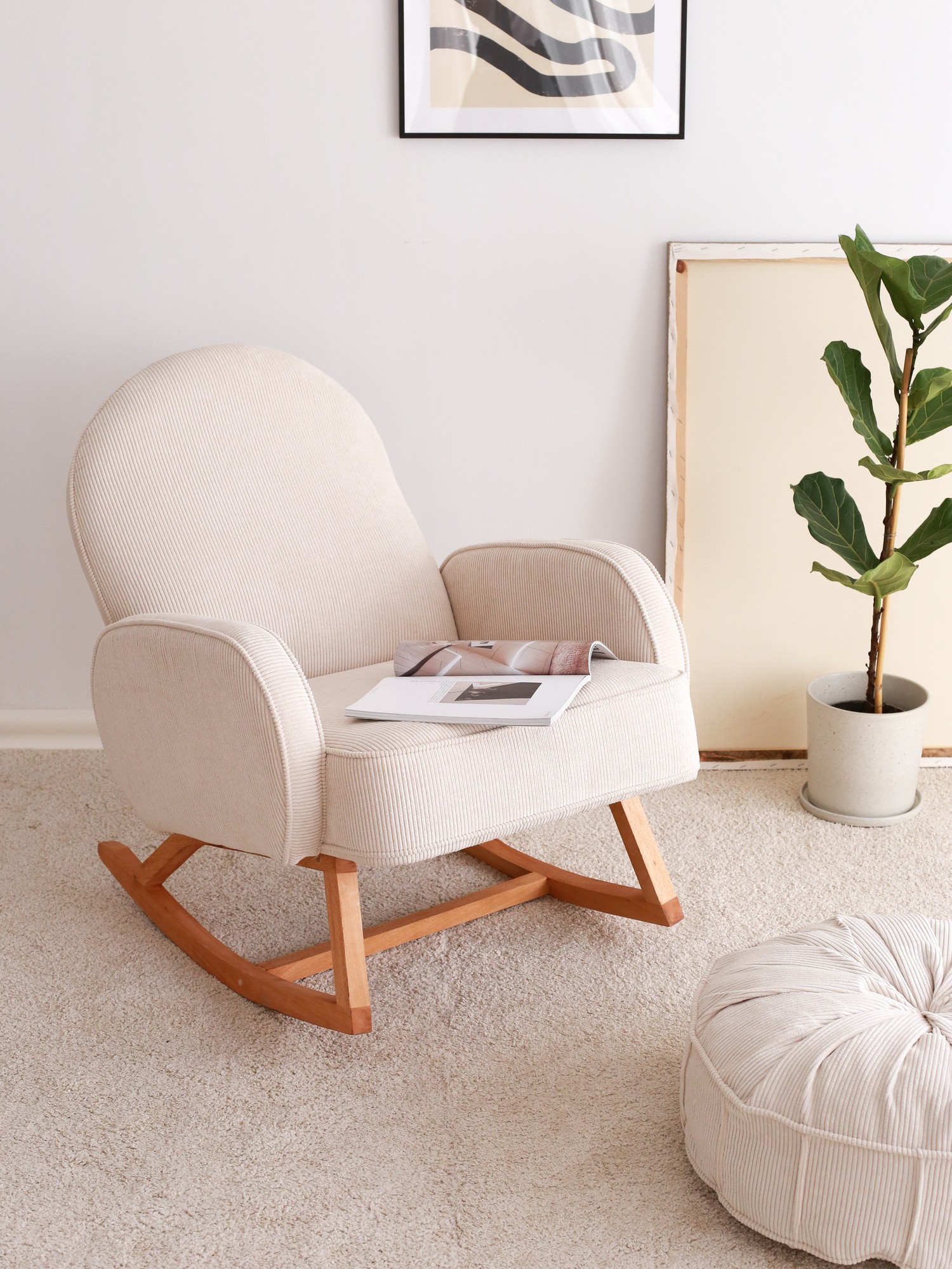 Yoko Armchair Velvet White
