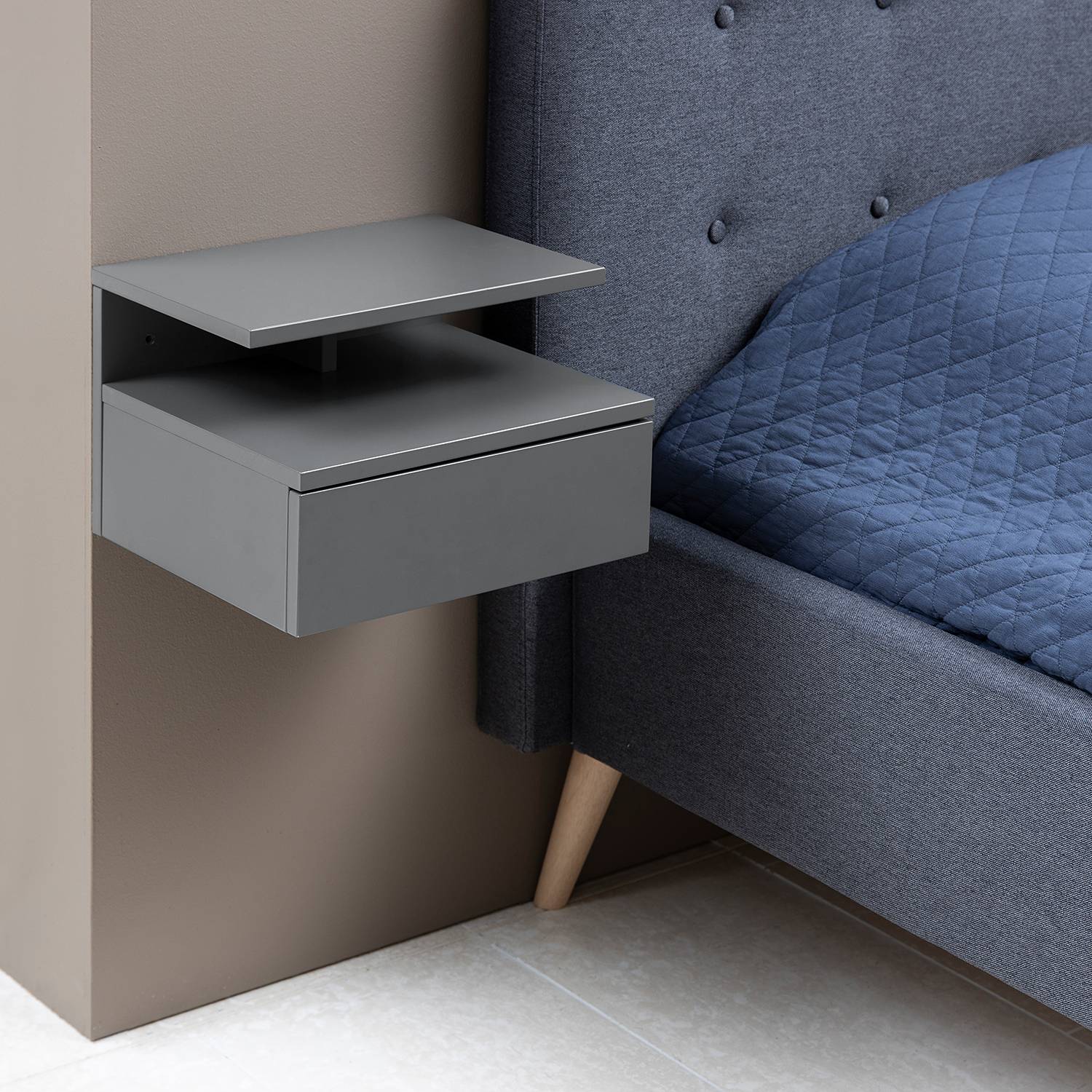 Ronkeli Nightstand Grey
