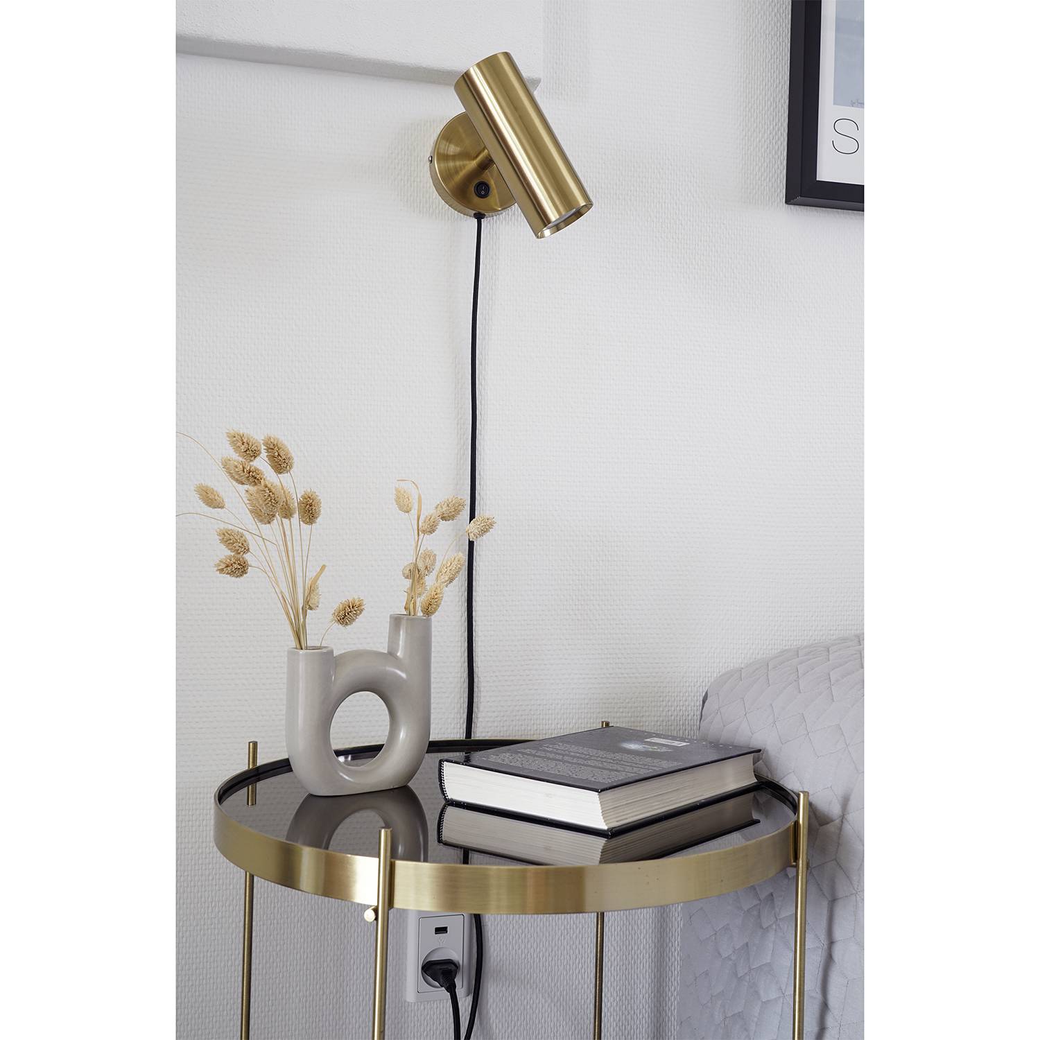 Wall lamp Paris Steel 1-light Gold