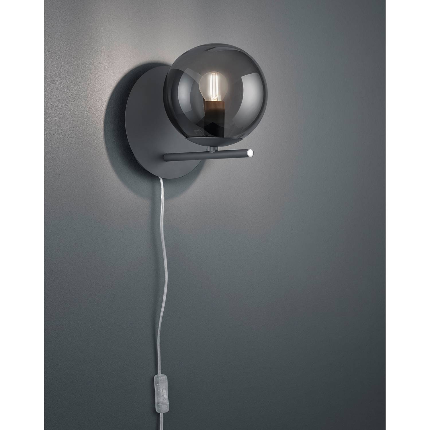 Wandleuchte Pure II Glas / Aluminium 1-flammig