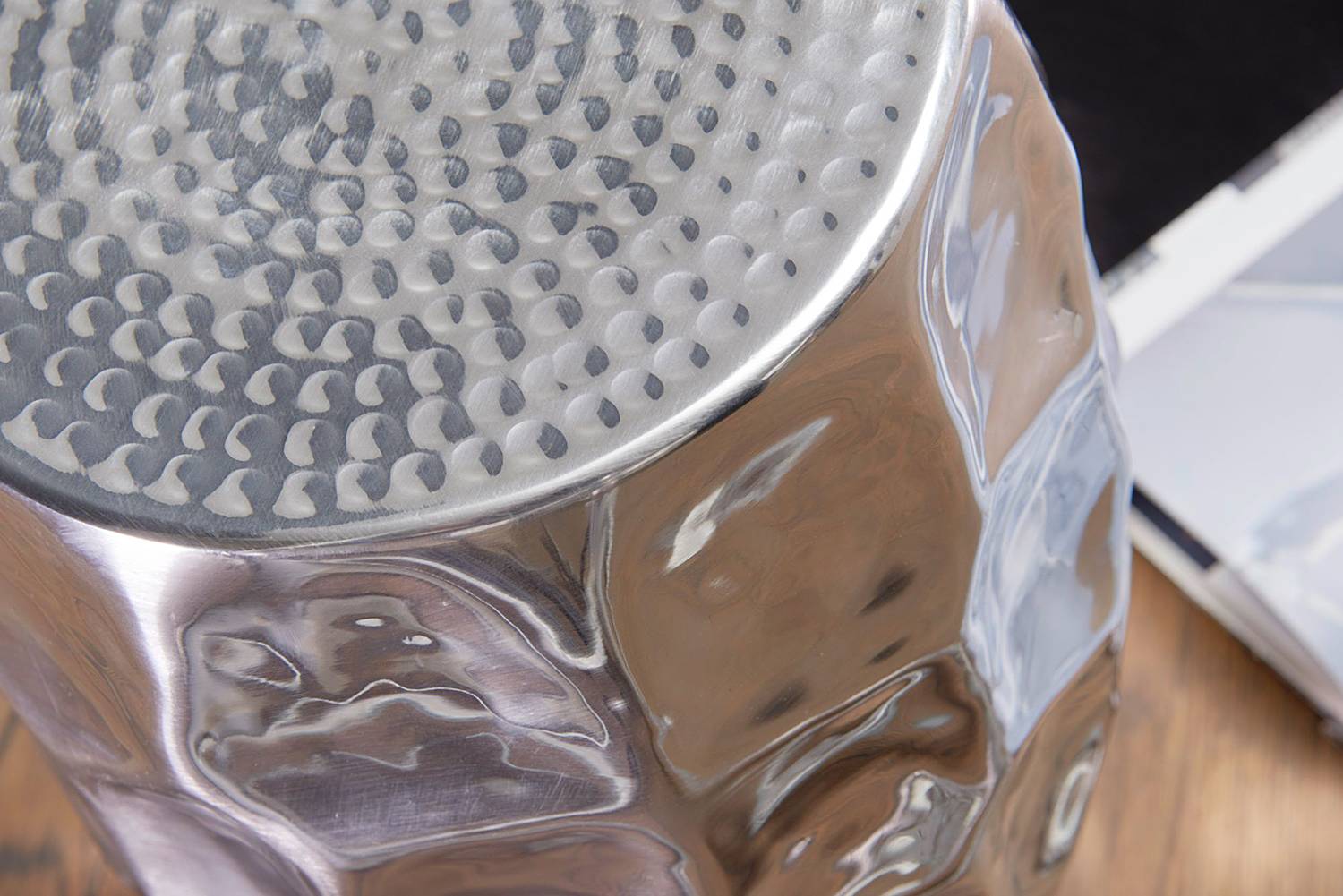 Valdez Side Table Aluminum Silver 30cm