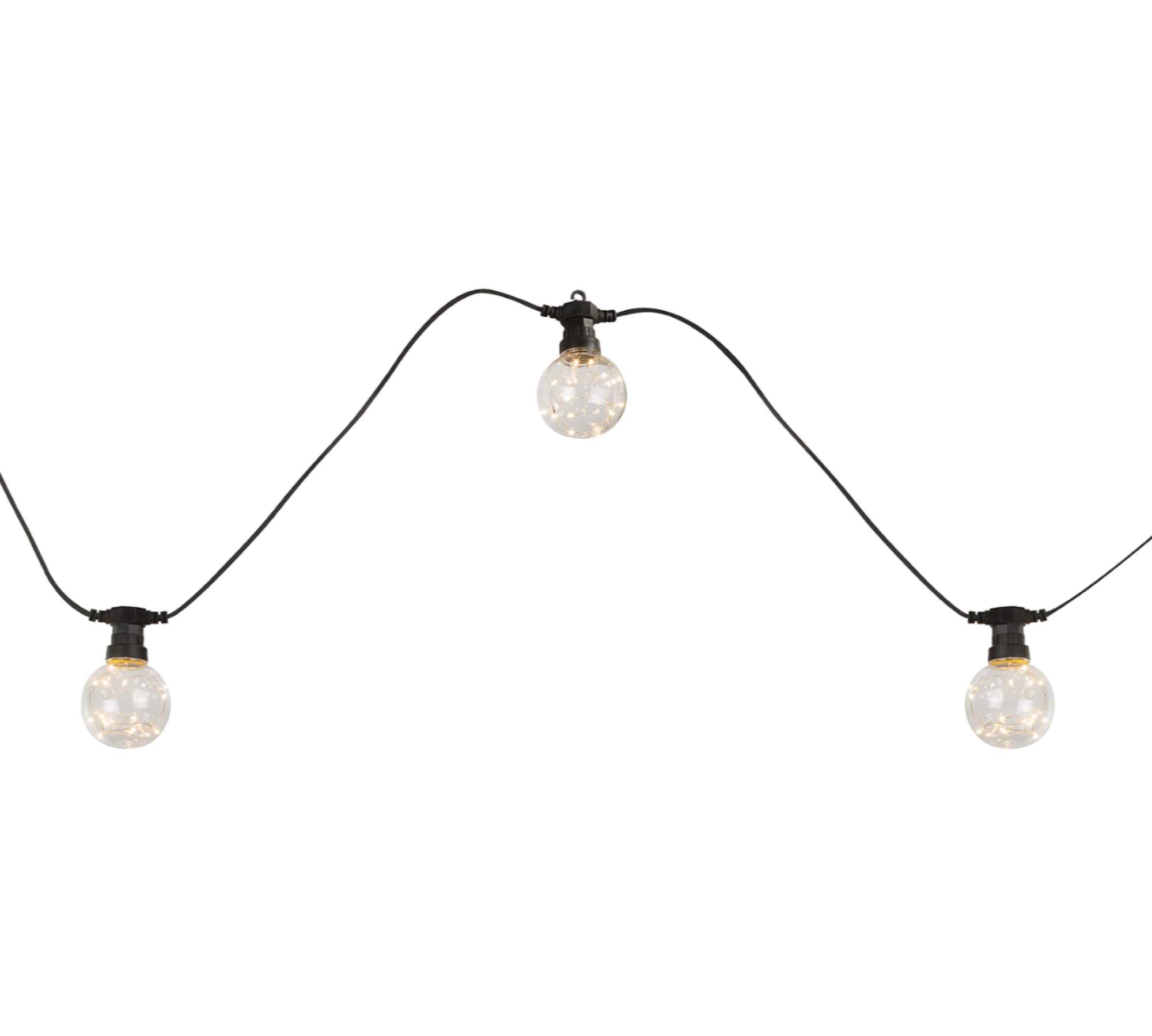 String lights 10-light plastic black