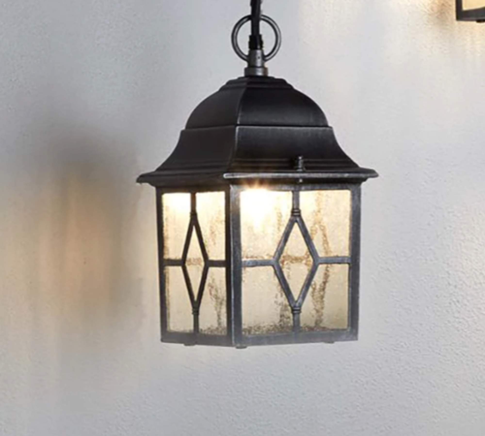 Outdoor ceiling light 1-light clear glass aluminum
