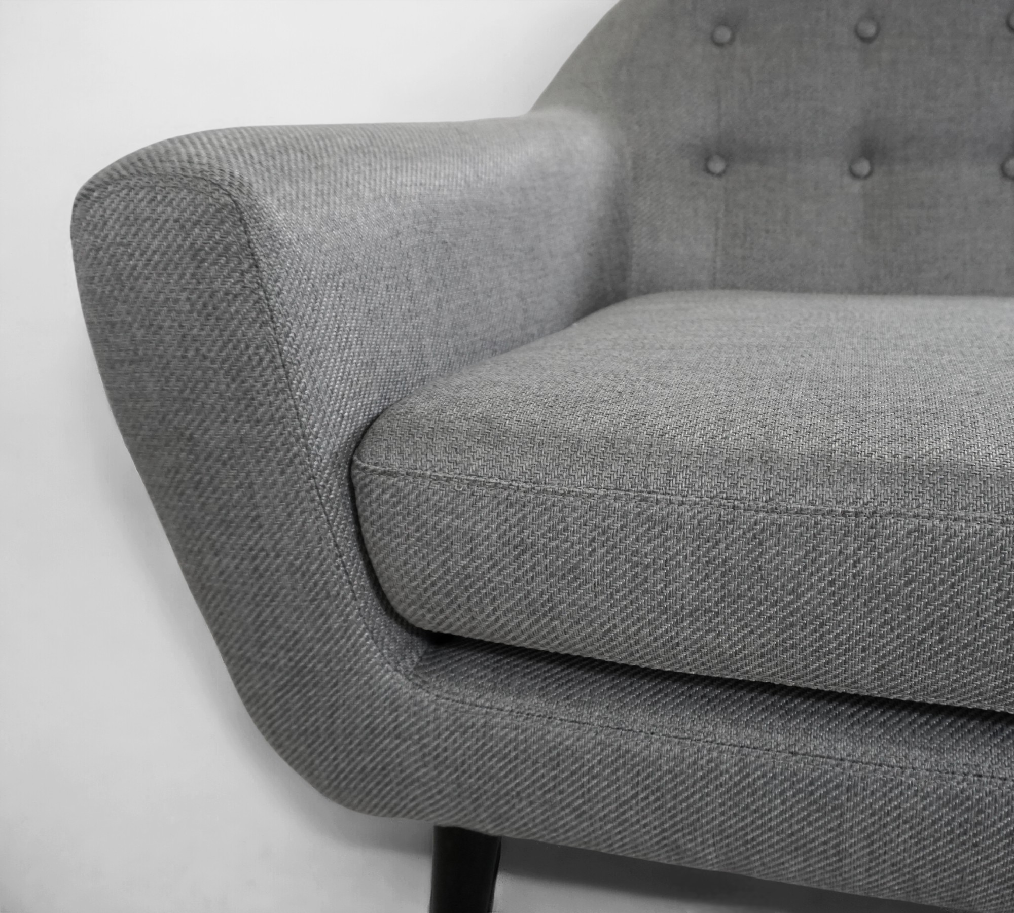Ritchie Sofa 3-seater Chesterfield-style Pearl Grey