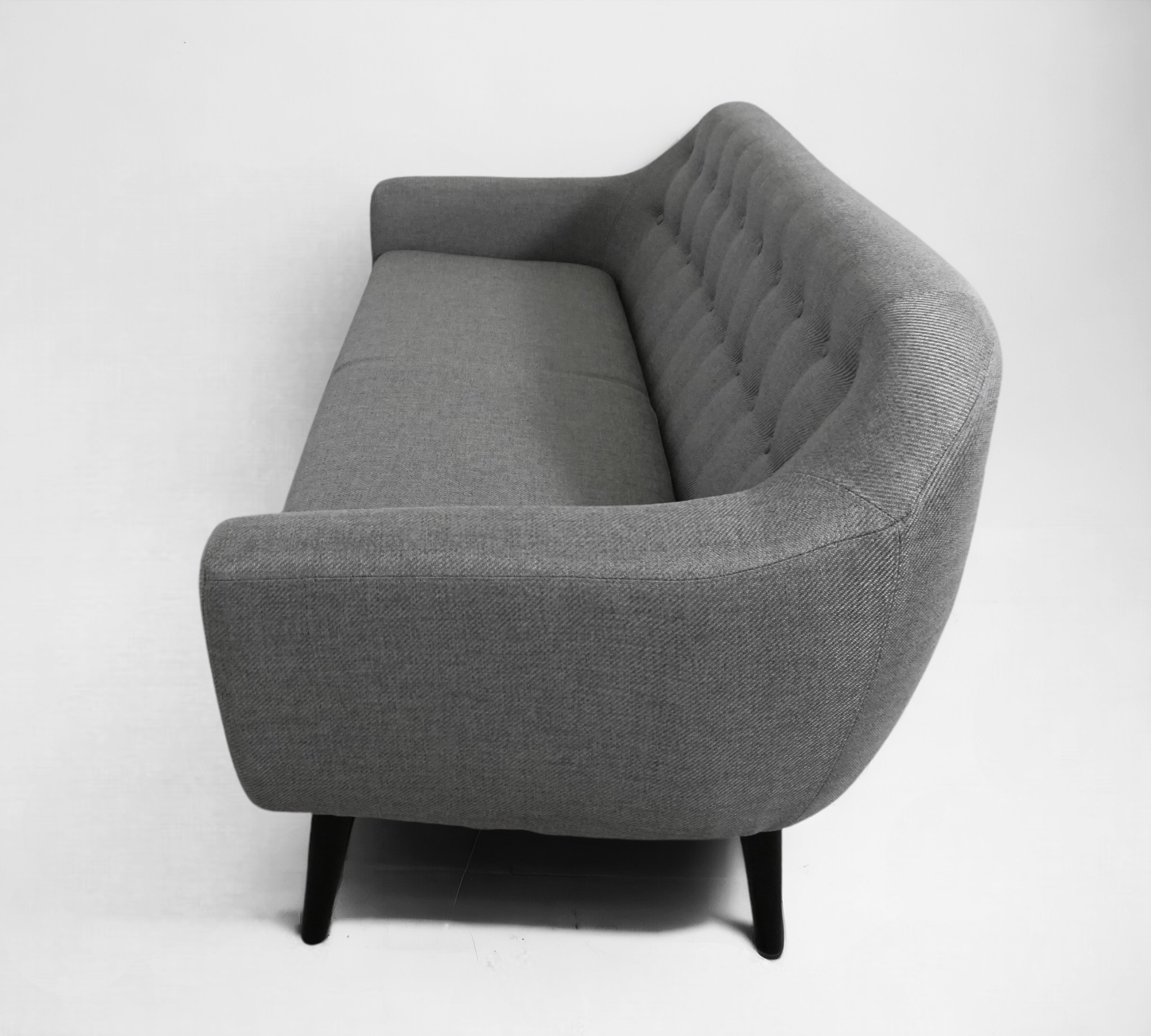 Ritchie Sofa 3-seater Chesterfield-style Pearl Grey