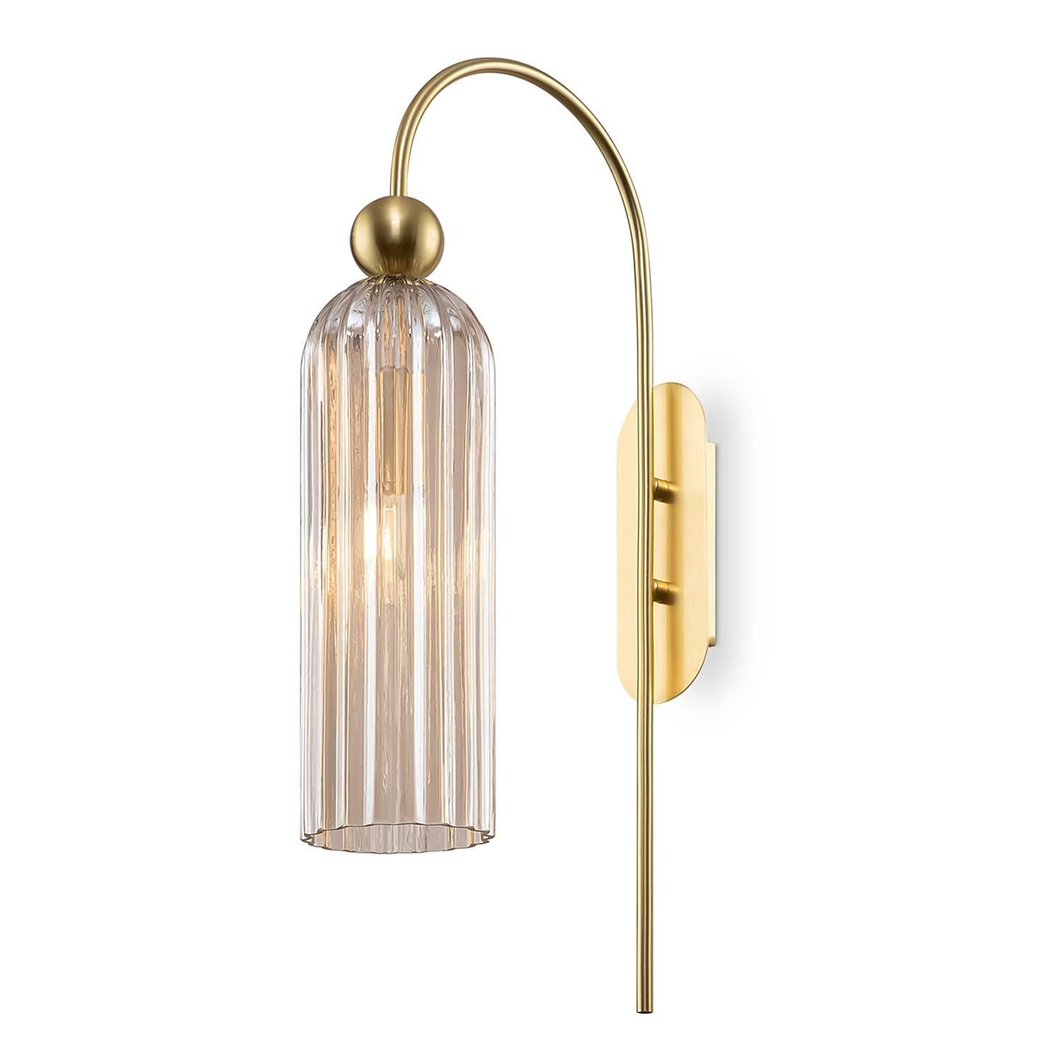 Antic Wandleuchte Farbglas Metall 1-flammig