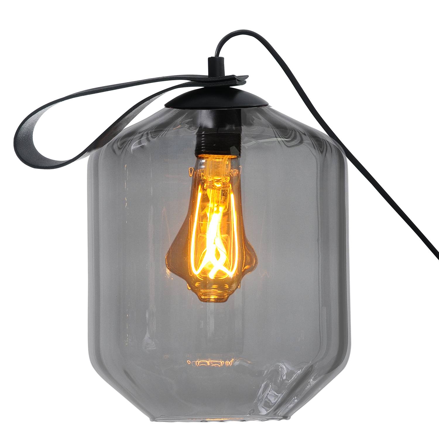 Porto V Table Lamp Clear Glass Steel 1-light