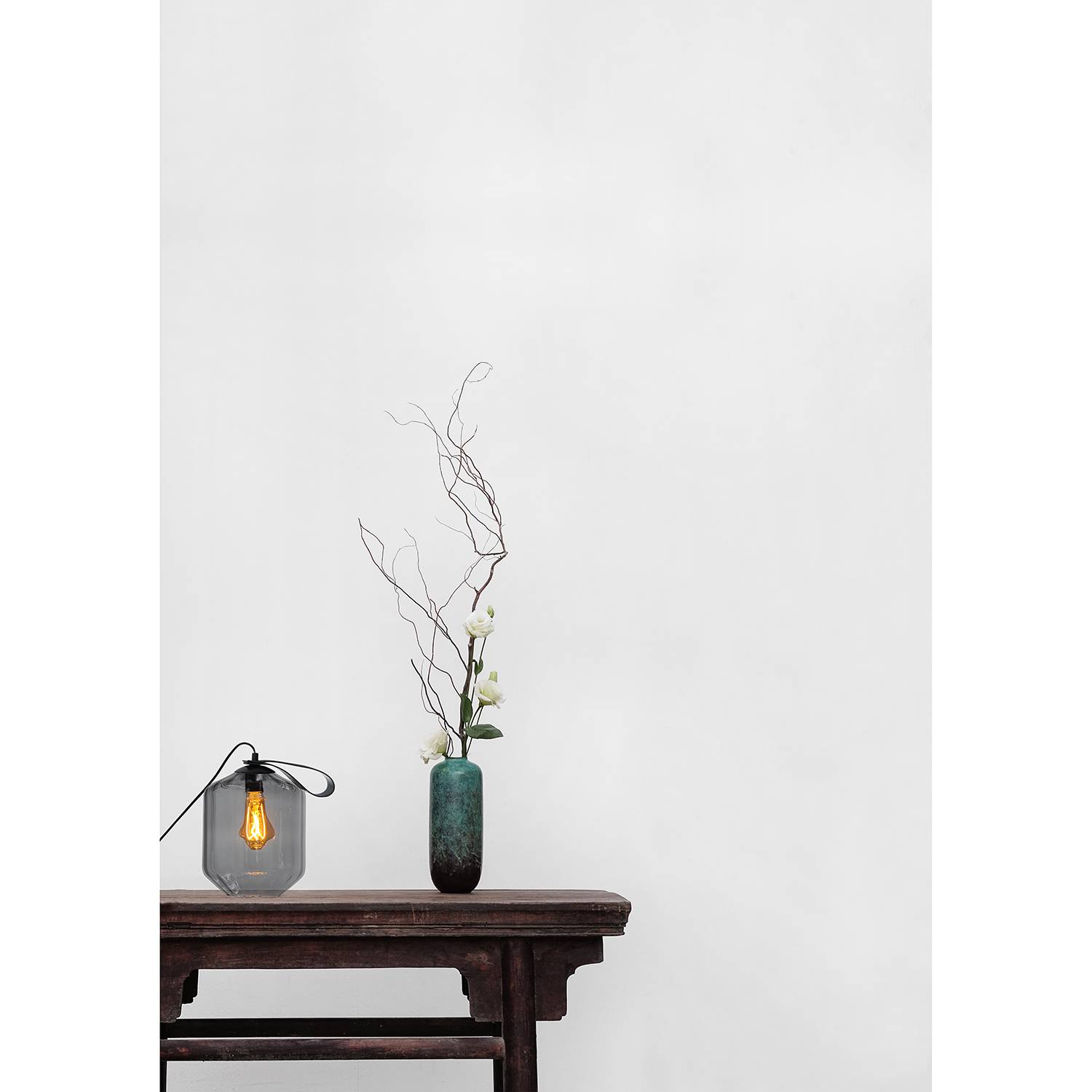 Porto V Table Lamp Clear Glass Steel 1-light