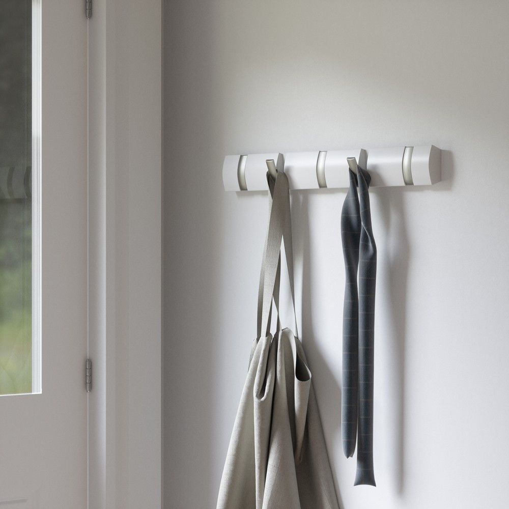 Coat rack Flip Poplar Solid wood White
