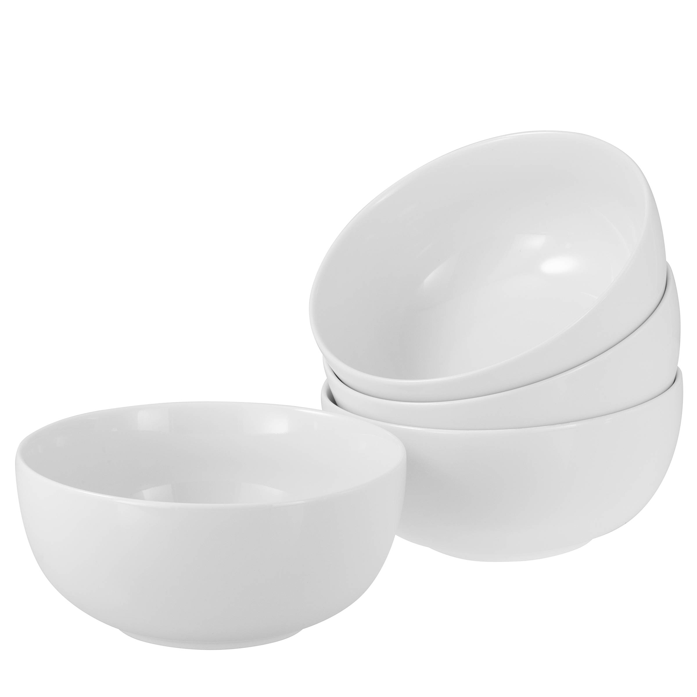 4x Bowl Porcelain White
