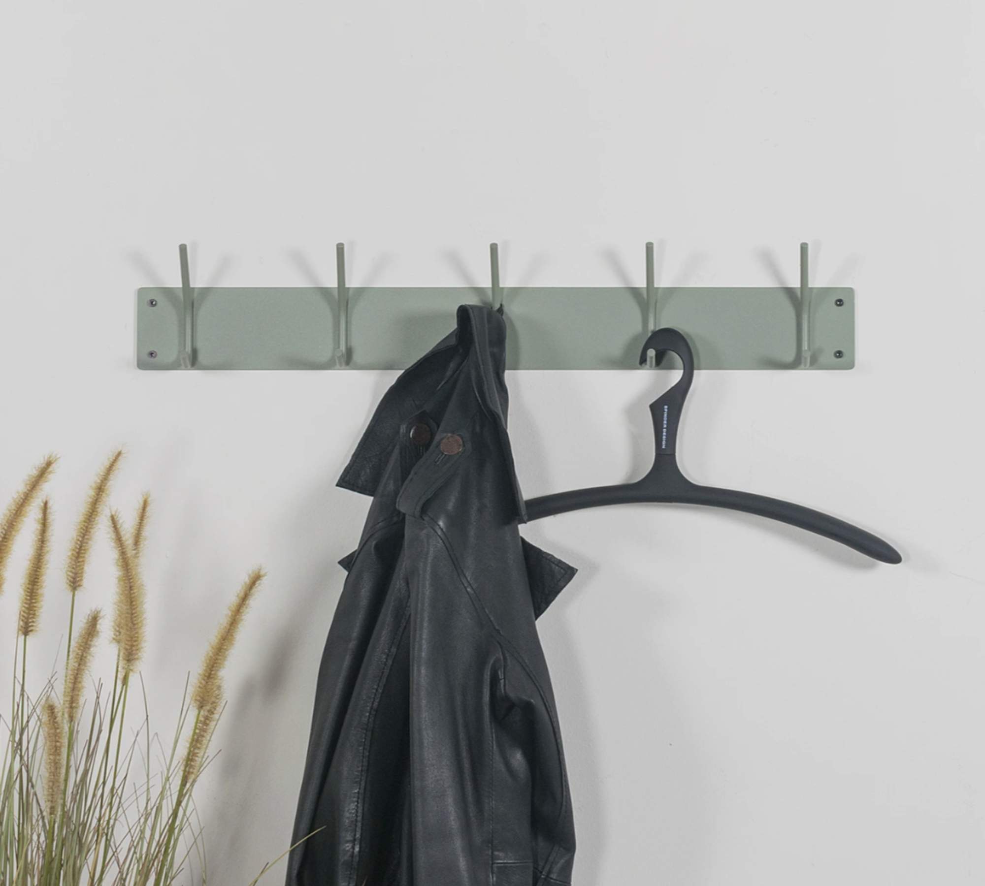 Garderobenleiste Metall Mintgrau