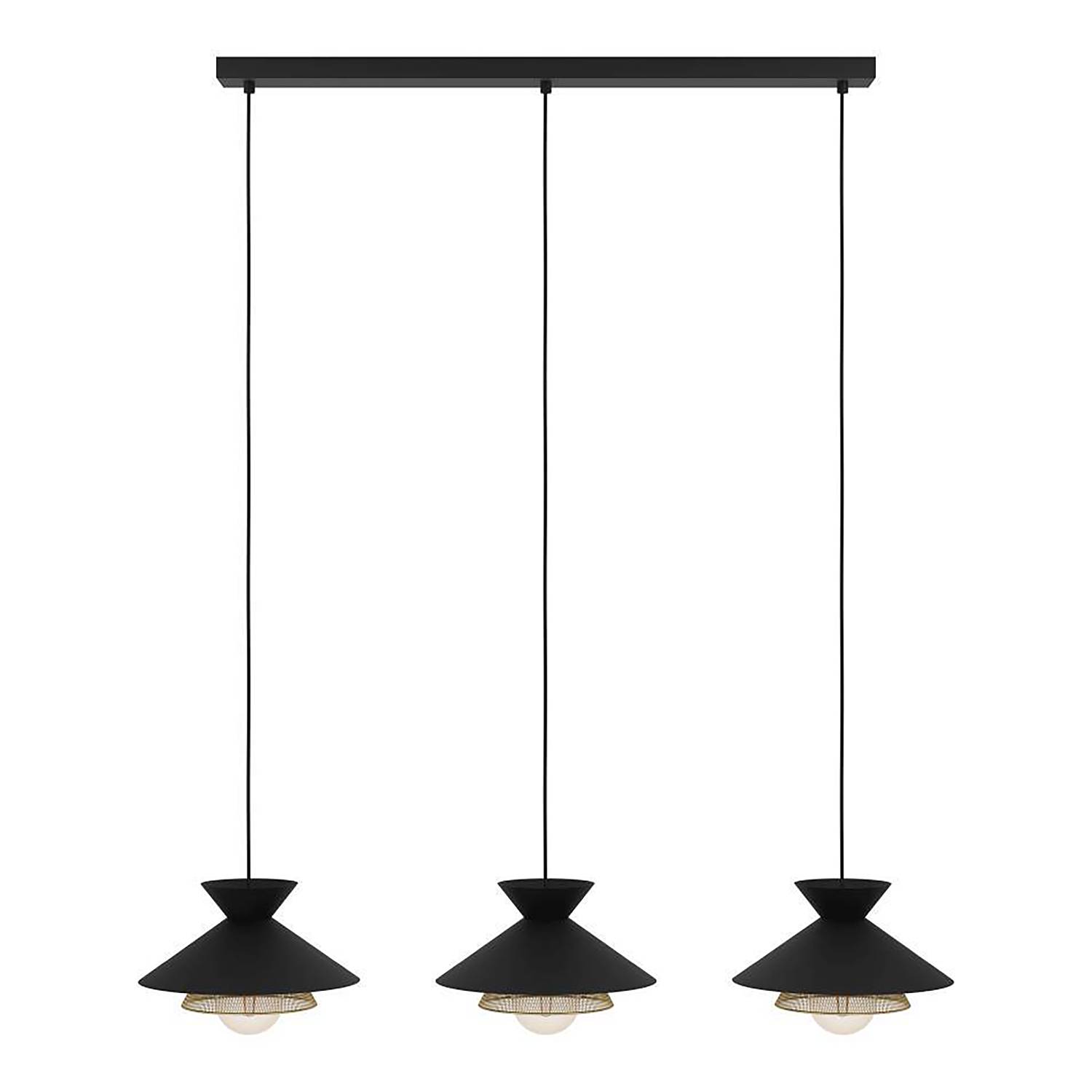 Grizedale Pendant Lamp Steel 3-light