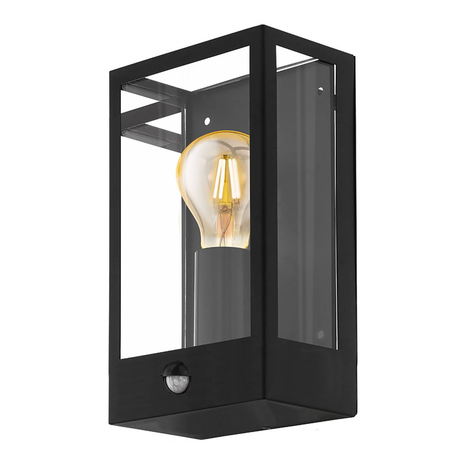 Alamonte Wall Light Clear Glass Steel Single-Bulb