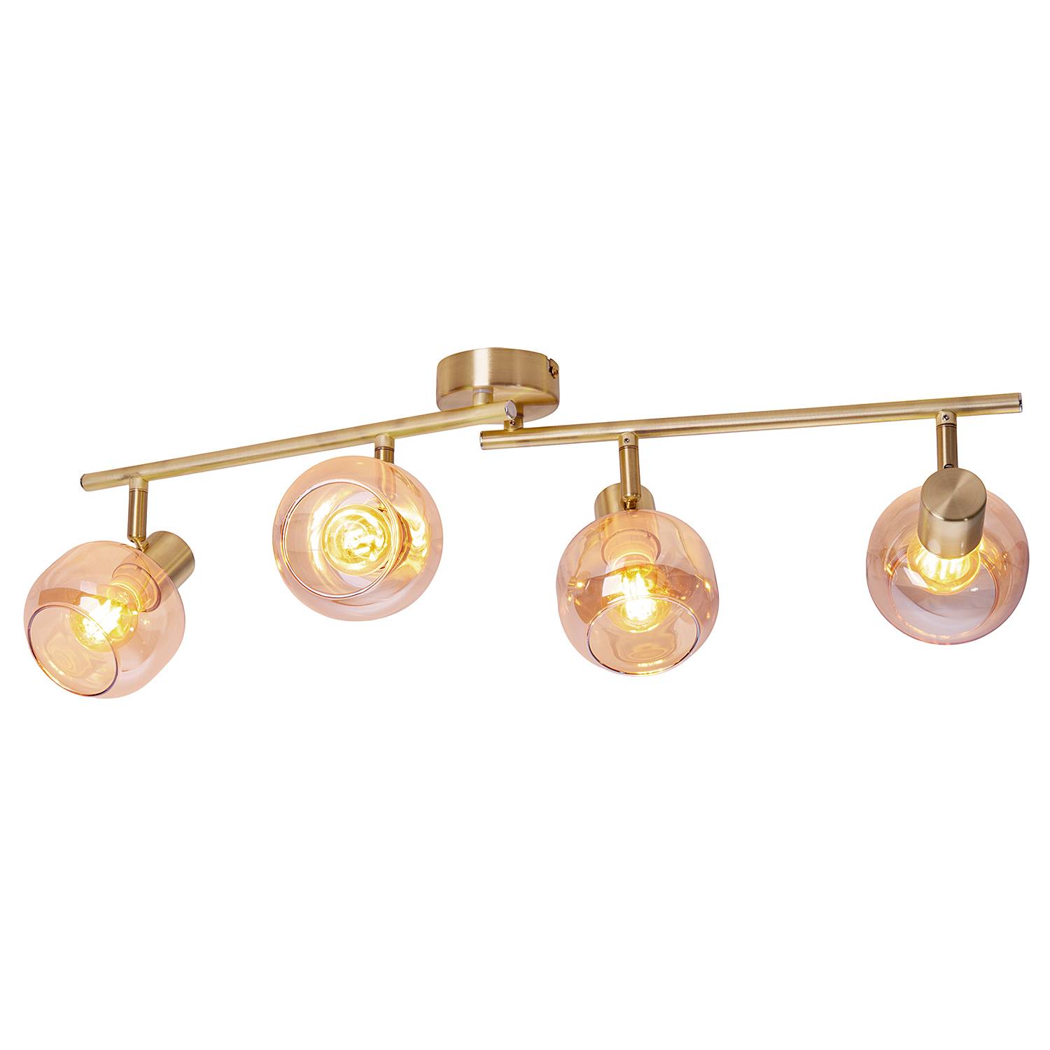 Libby Ceiling Light Clear Glass Iron 4-flame