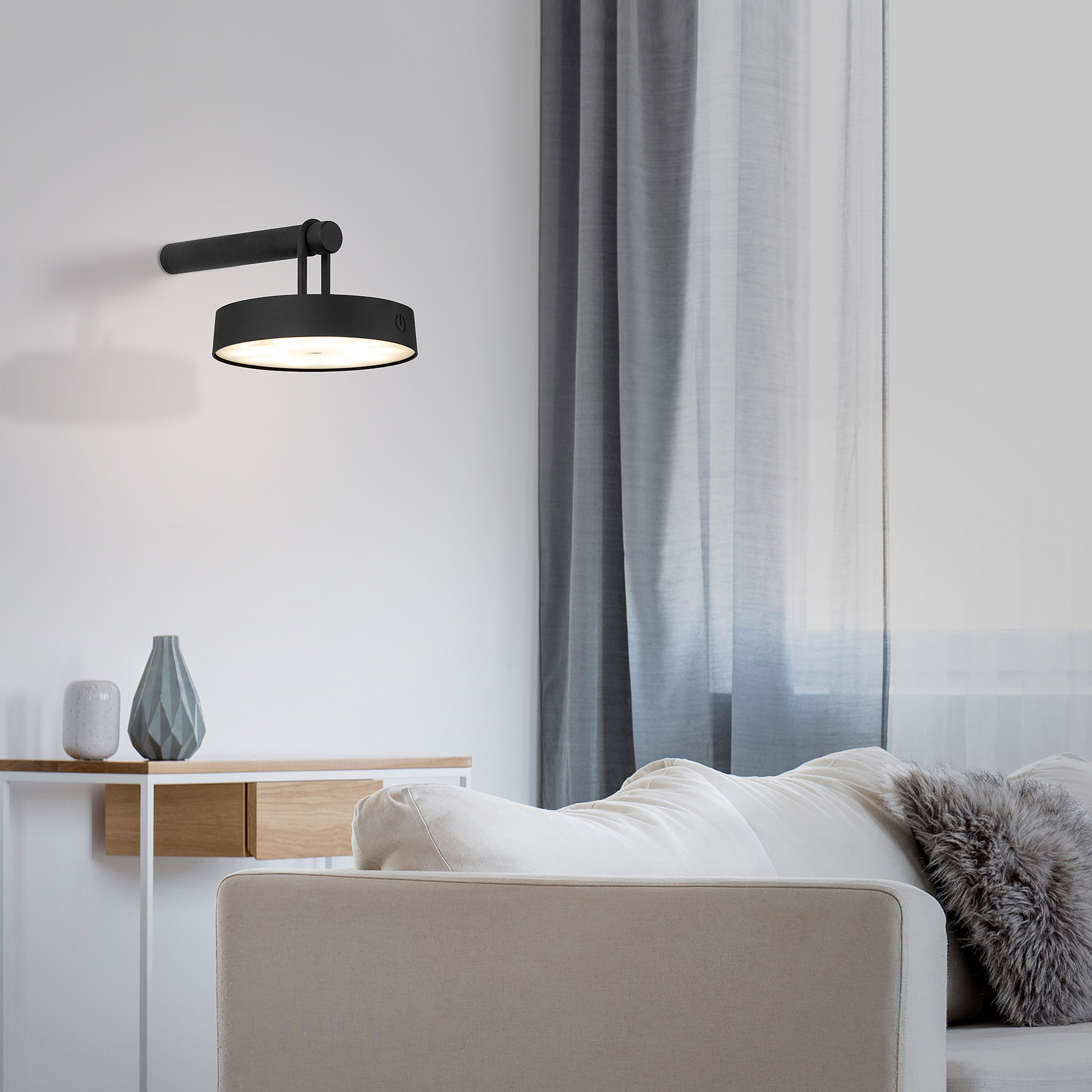 Arma LED Wall Light Iron Black 1-bulb