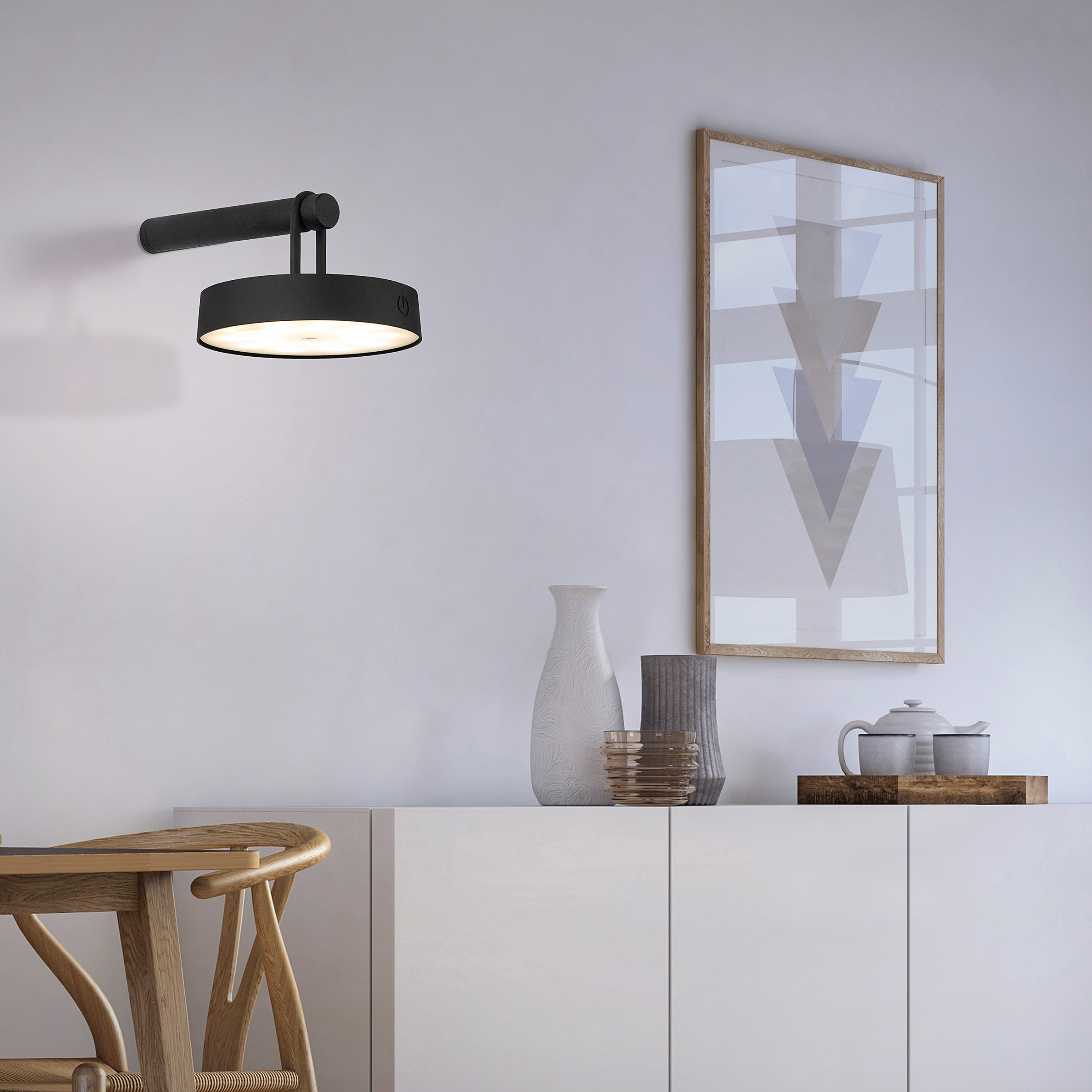 Arma LED Wall Light Iron Black 1-bulb