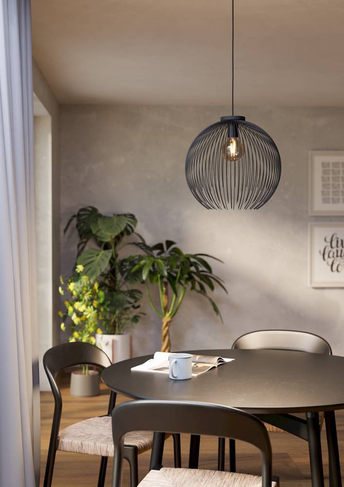 Venezuela Pendant Lamp Steel Black 1-light