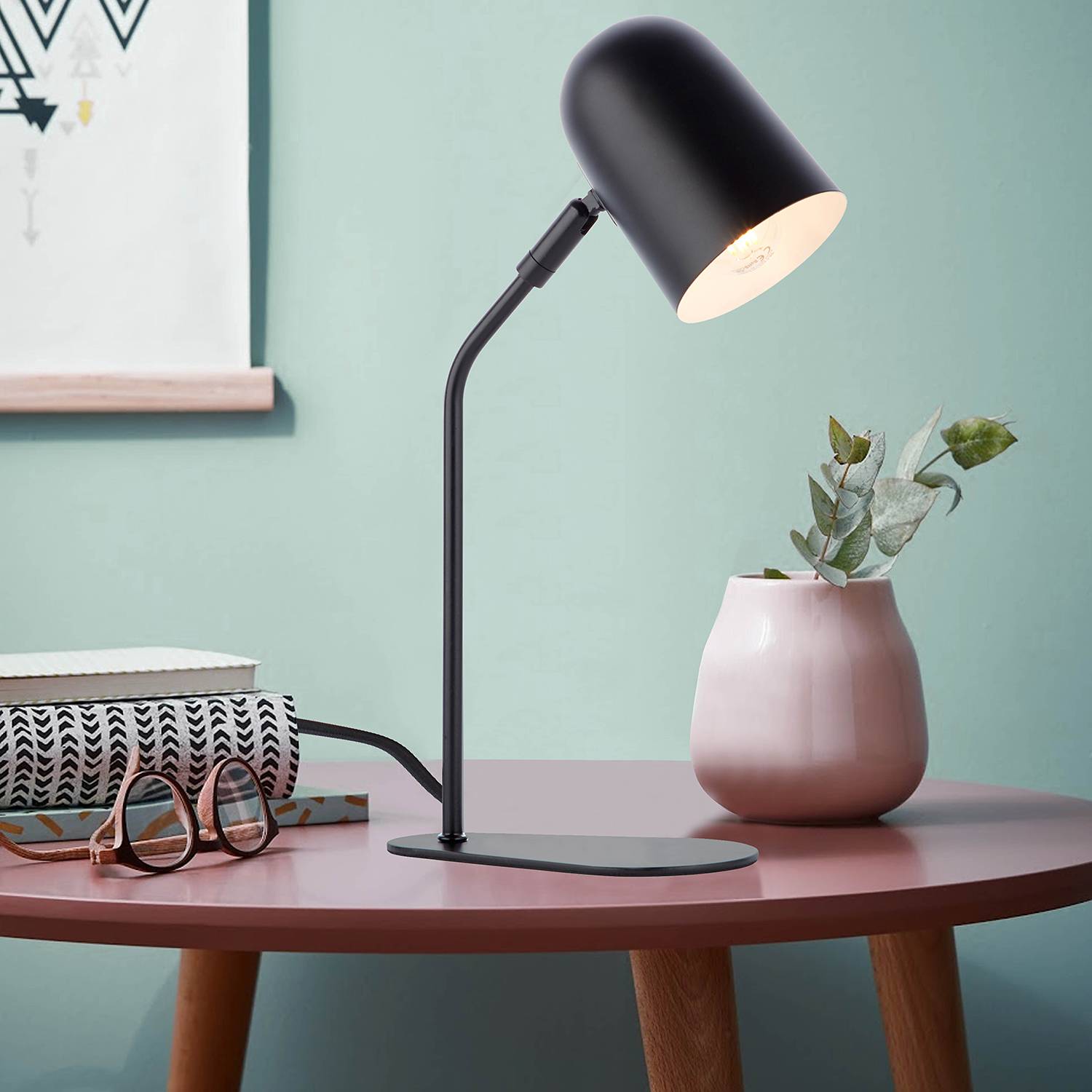 Tong Table lamp Iron Black 1-bulb