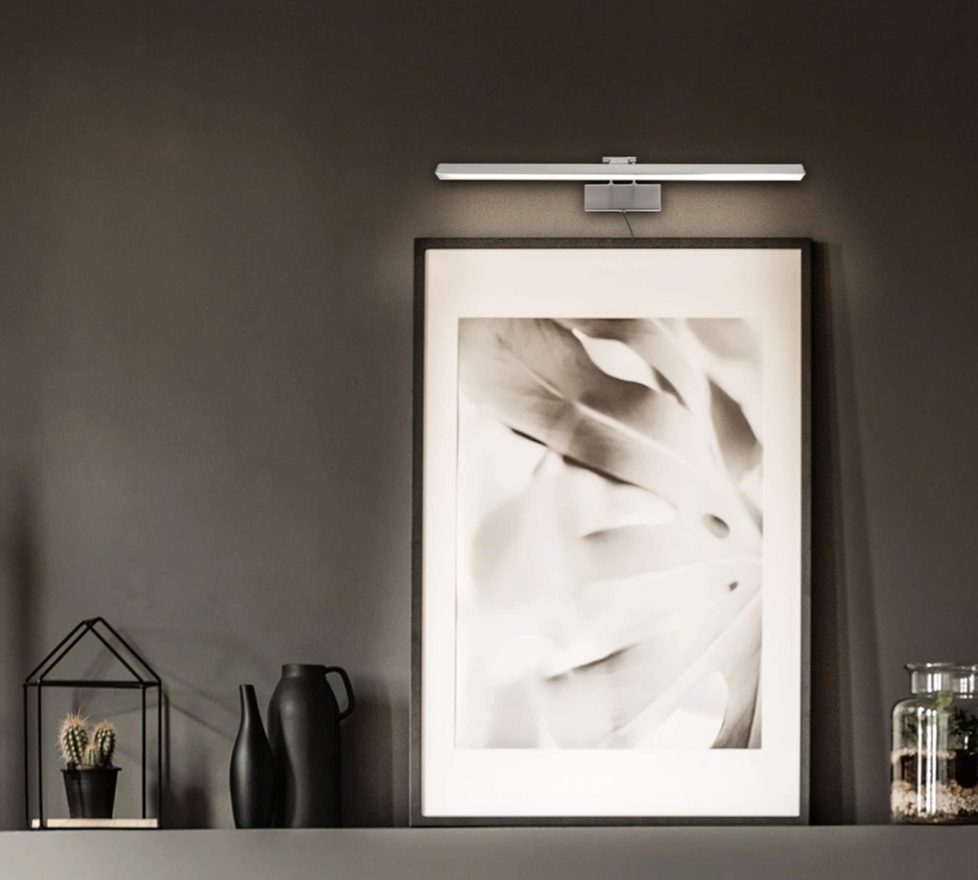 LED-Wandleuchte 1-flammig Metall Kunststoff Silber
