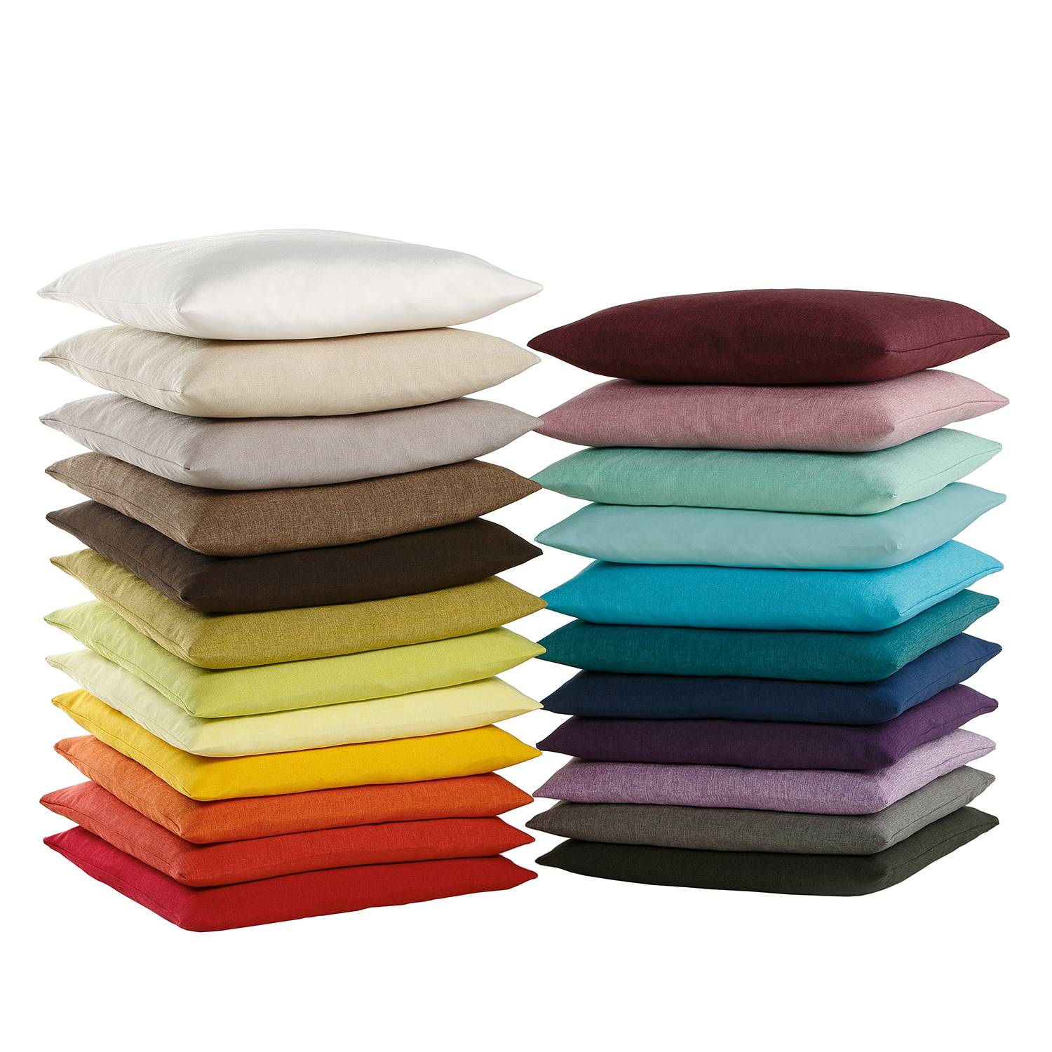 2x Milan Pillowcase Synthetic Fiber Nougat 50 x 50 cm