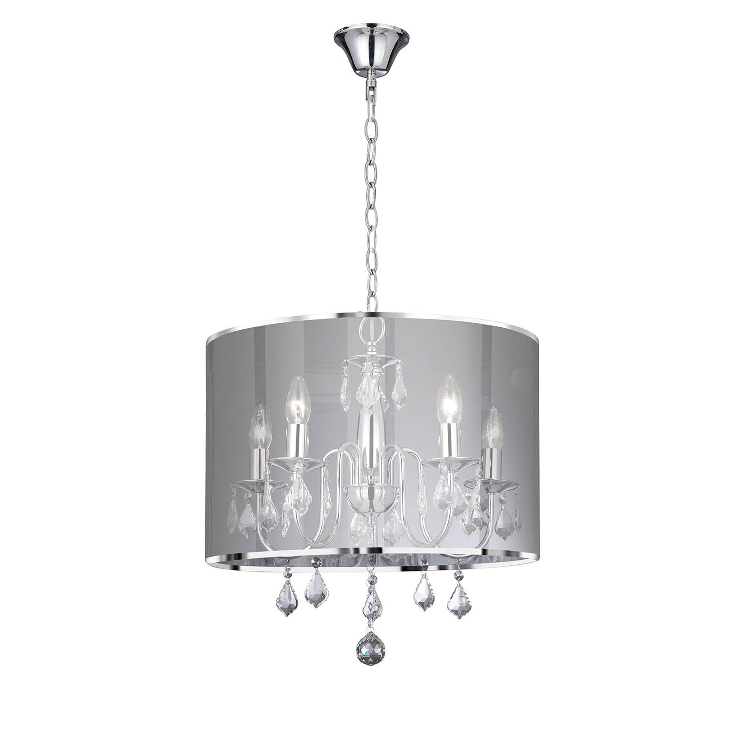 Venetian II Pendant Light Polycarbonate Steel 5-bulb