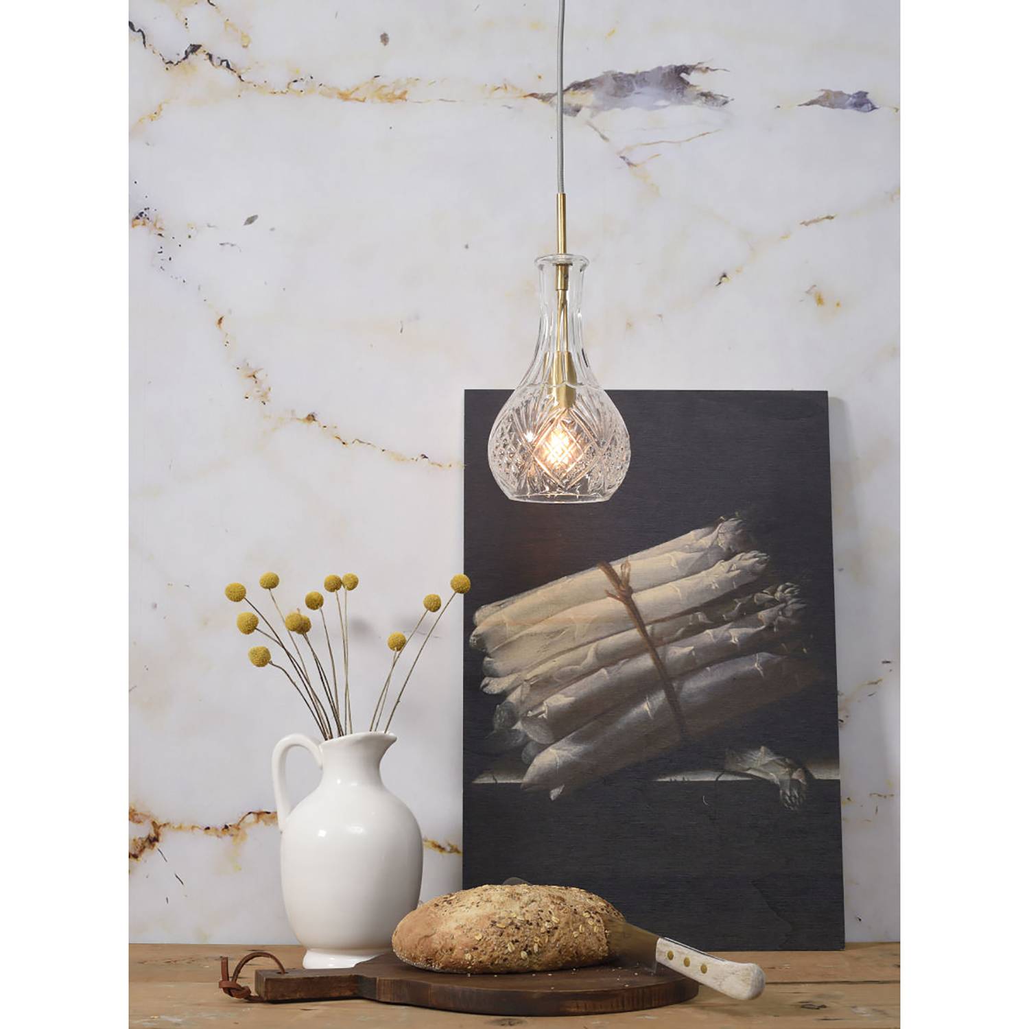 Pendant lamp Brussels II Transparent