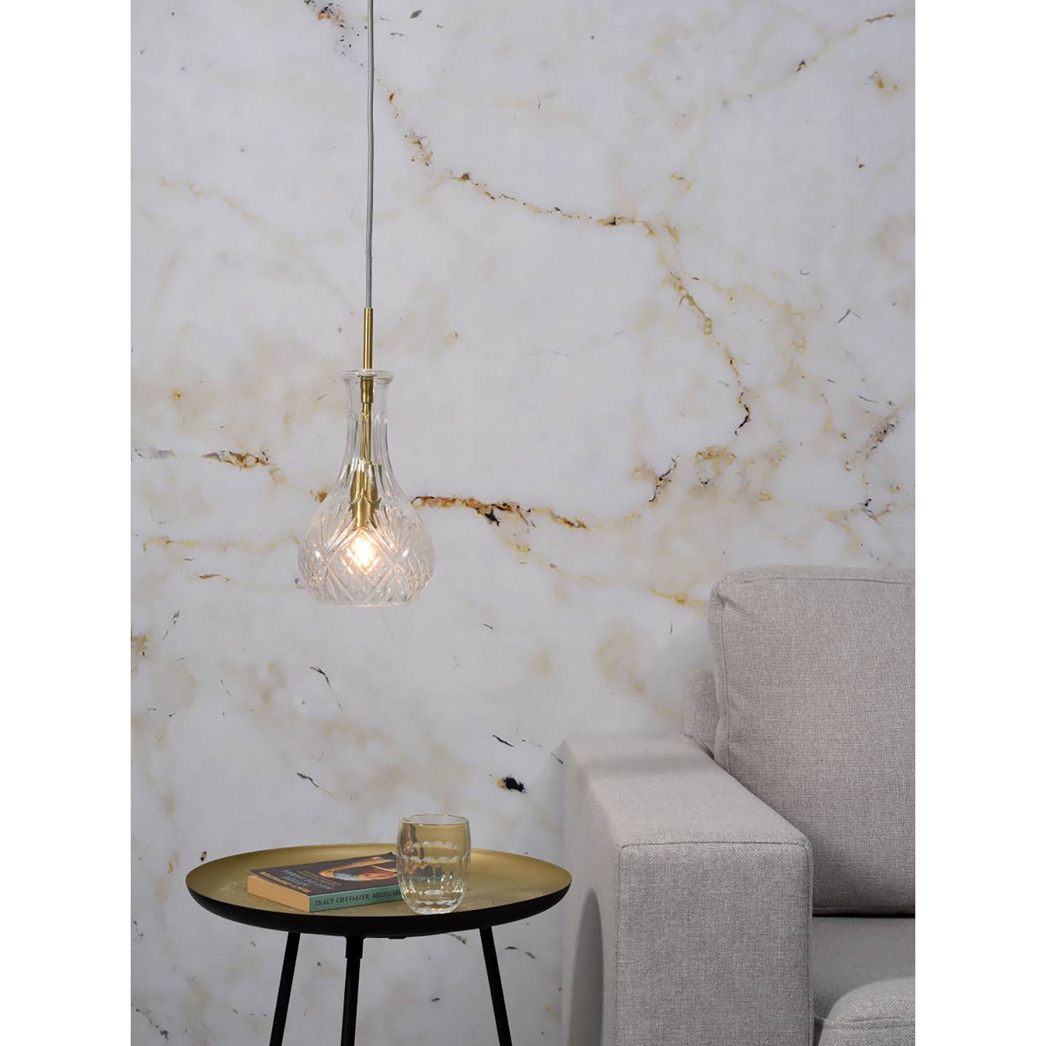 Pendant lamp Brussels II Transparent
