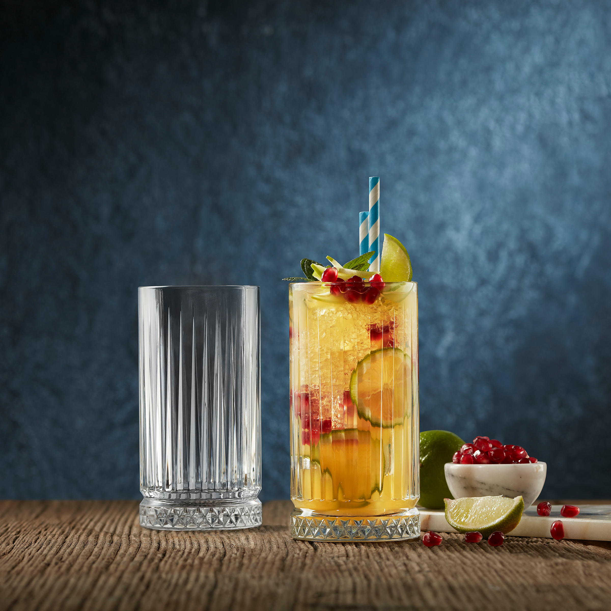 4x Longdrink glass Transparent