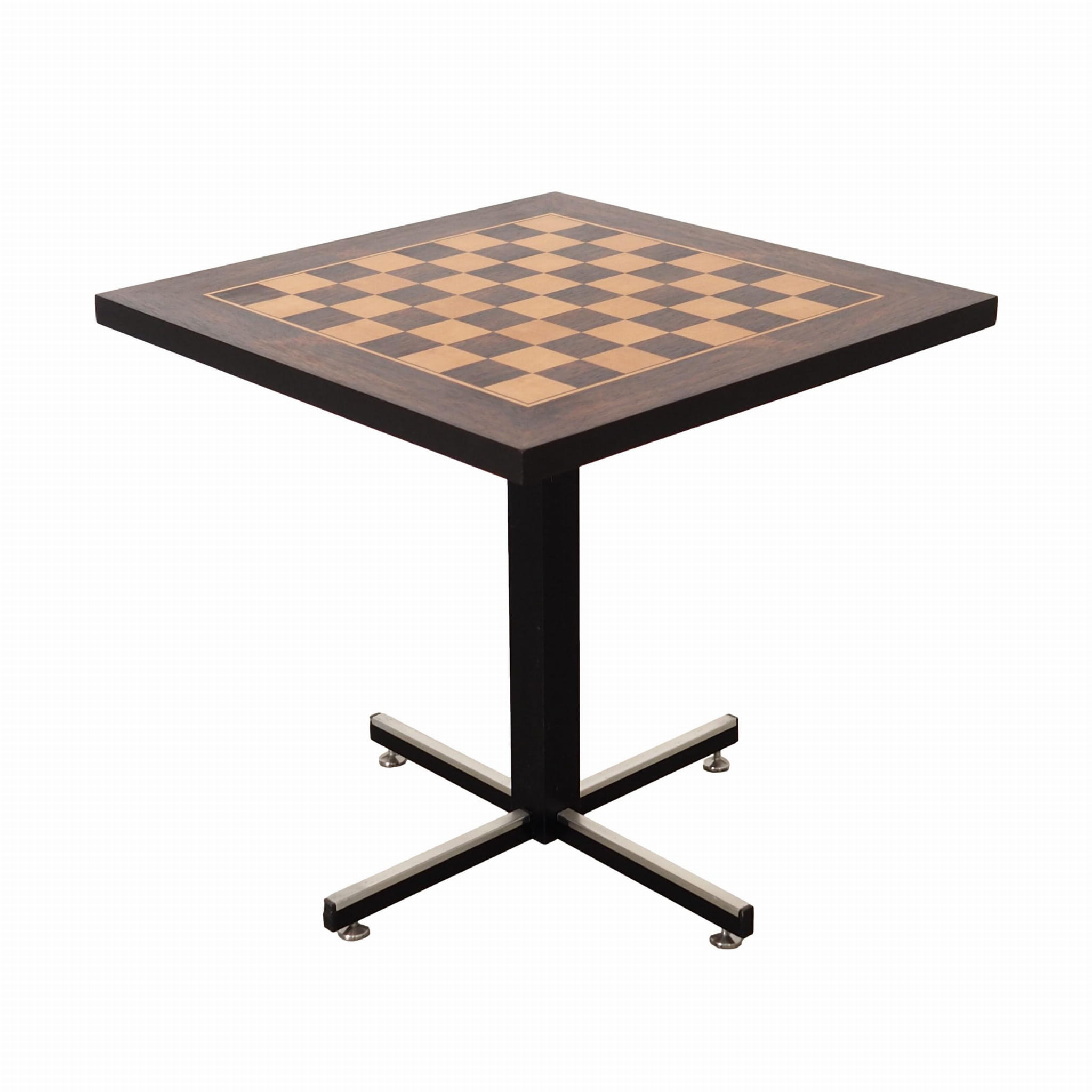 Tavolo da scacchi legno marrone anni '70