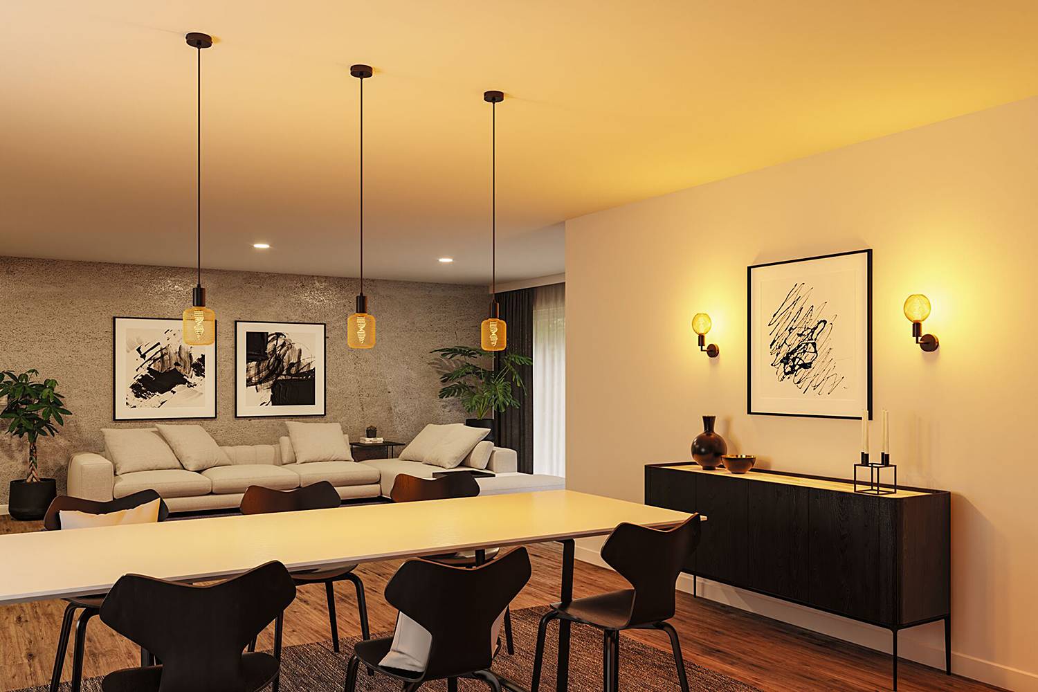 Ravi Pendant Lamp Aluminum Black 1-light