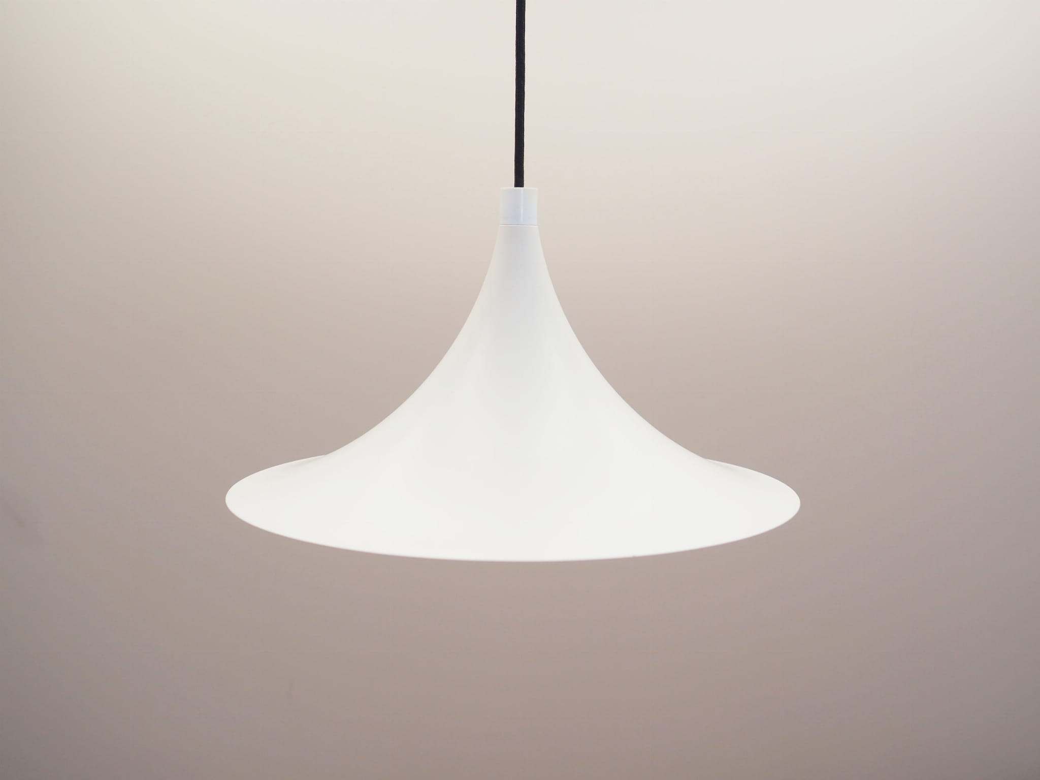 Pendant lamp Metal White 1970s