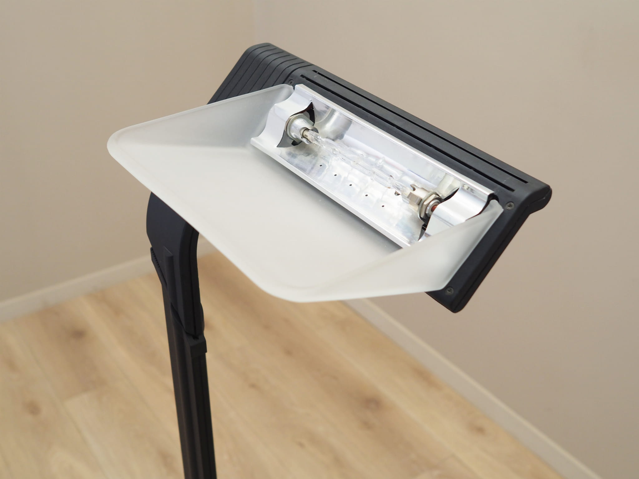 Floor lamp metal glass 1990s