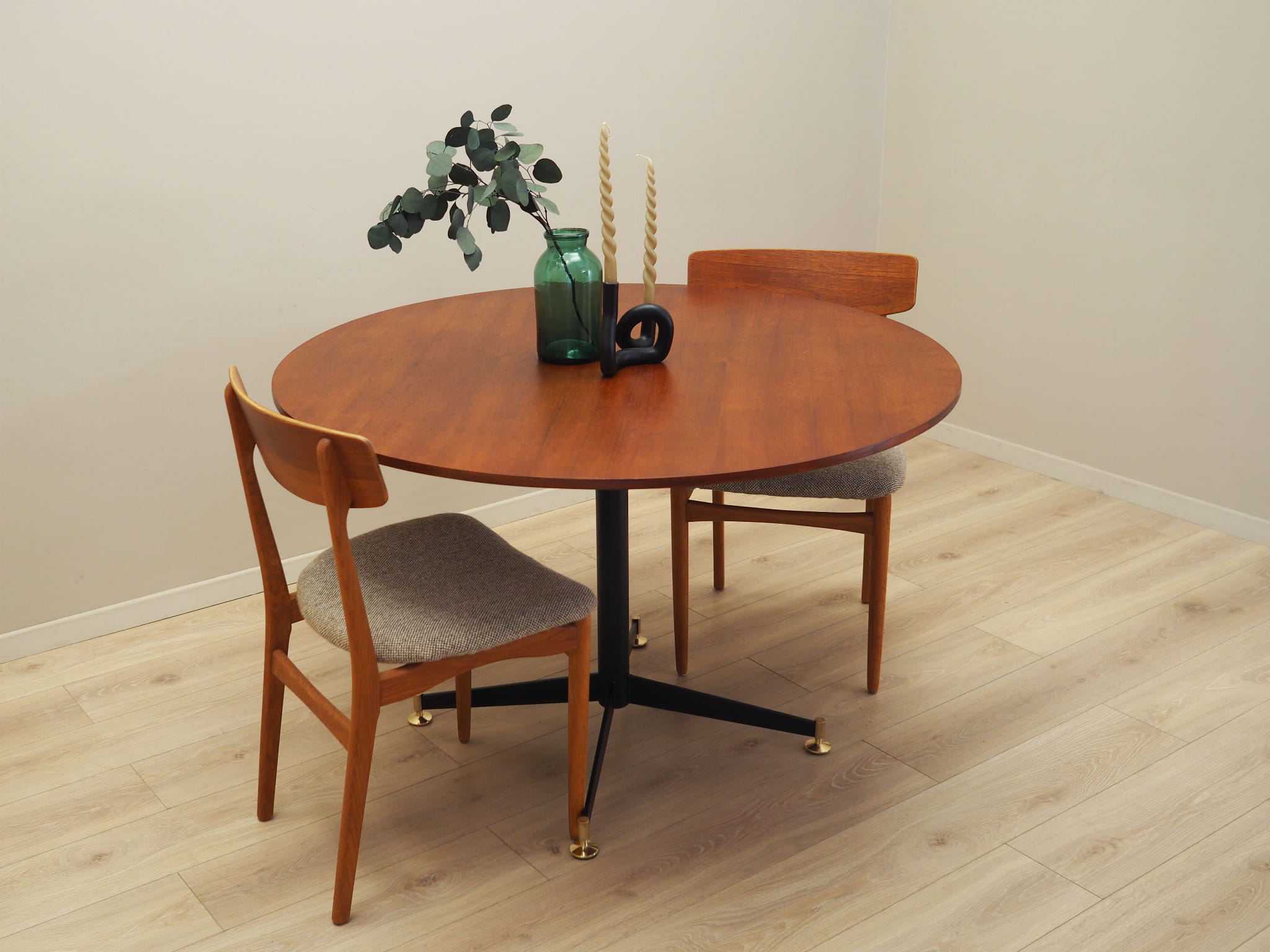 Dining table Teak wood 1970s 120cm