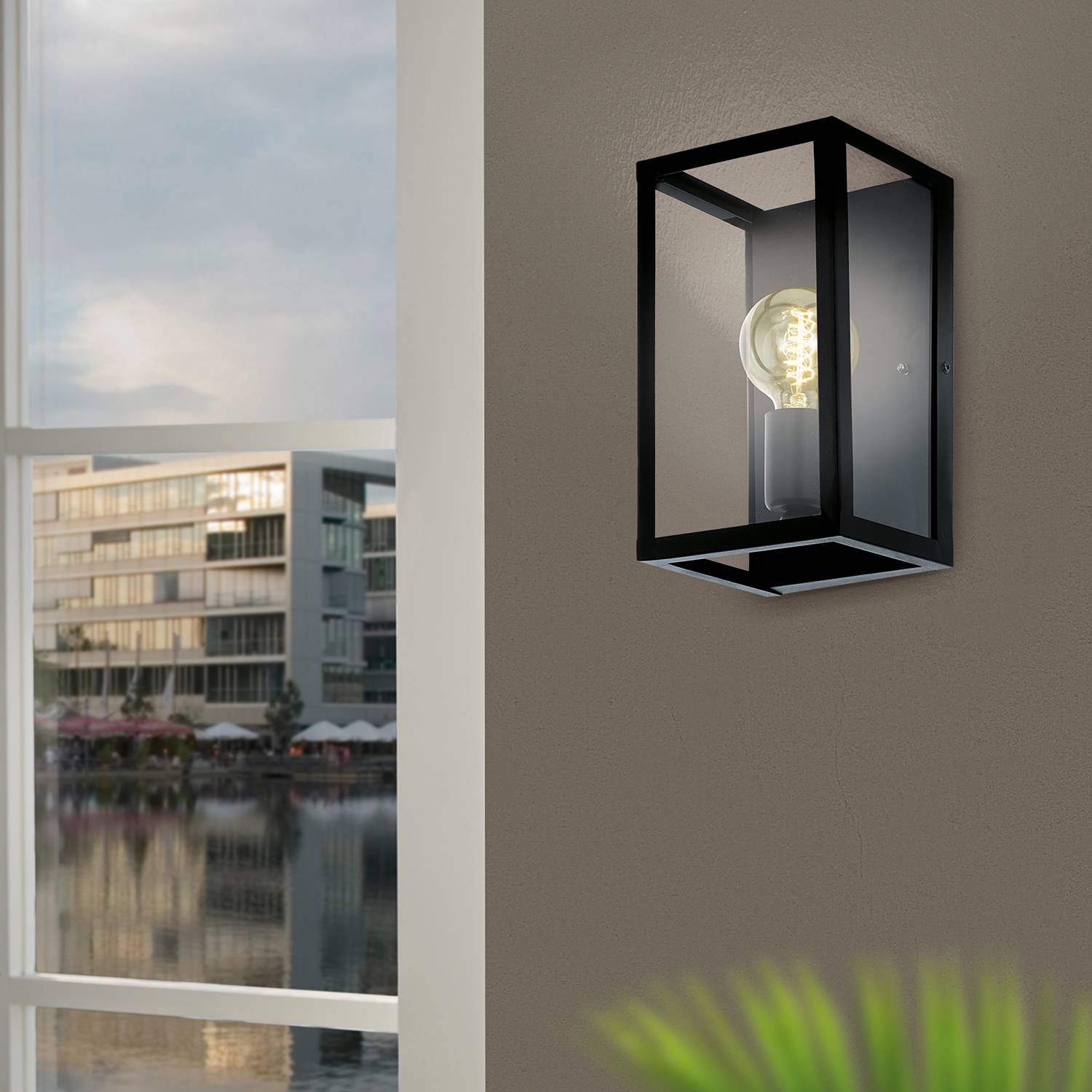 Charterhouse Wall Light Glass Steel 1-flame