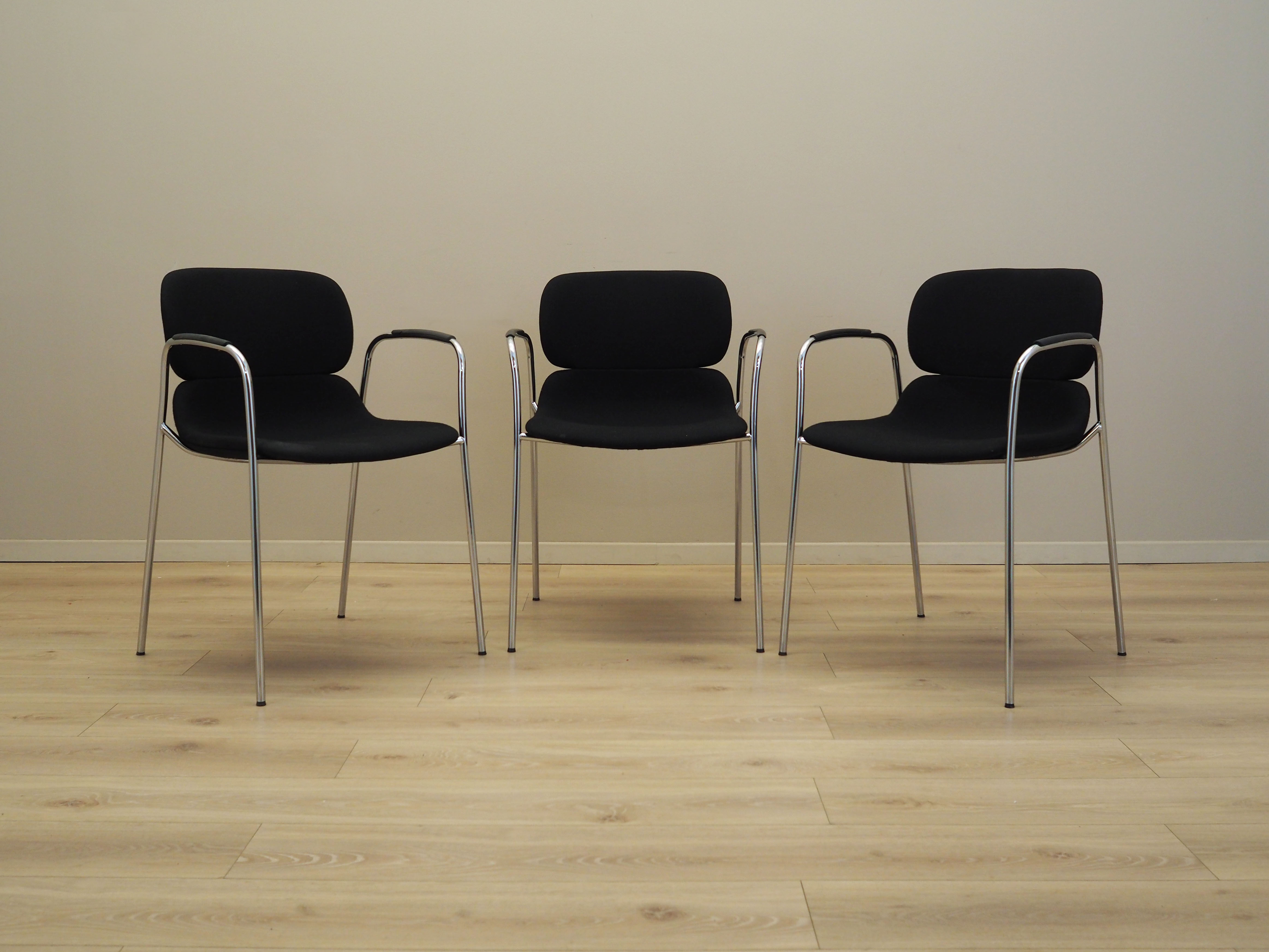 3x Dining chair Black 1970s