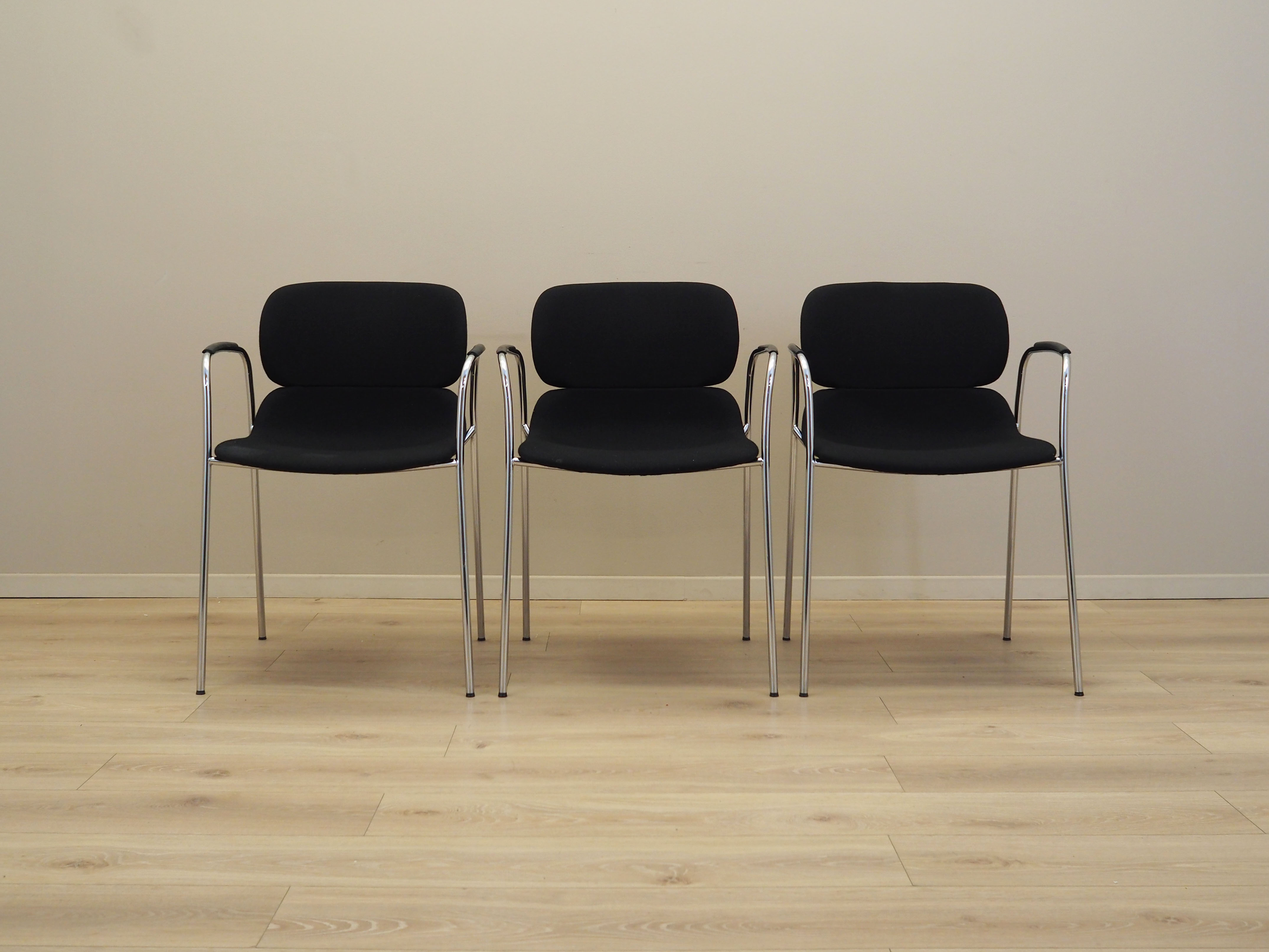 3x Dining chair Black 1970s