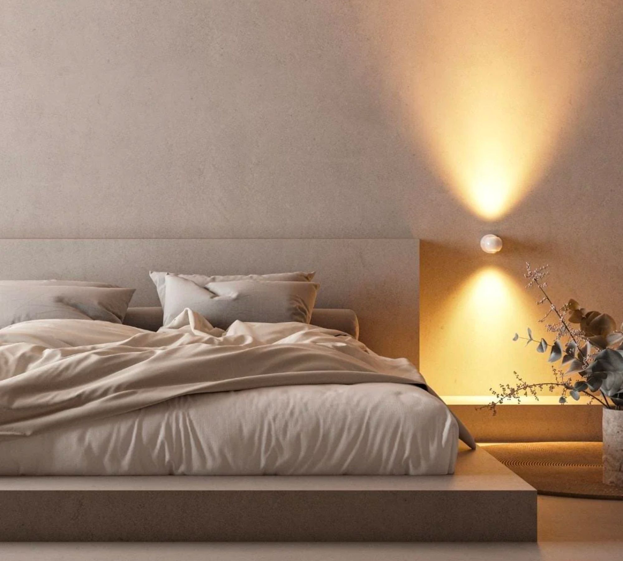 Pontos Wall Lamp Dimmable Glass Aluminum White