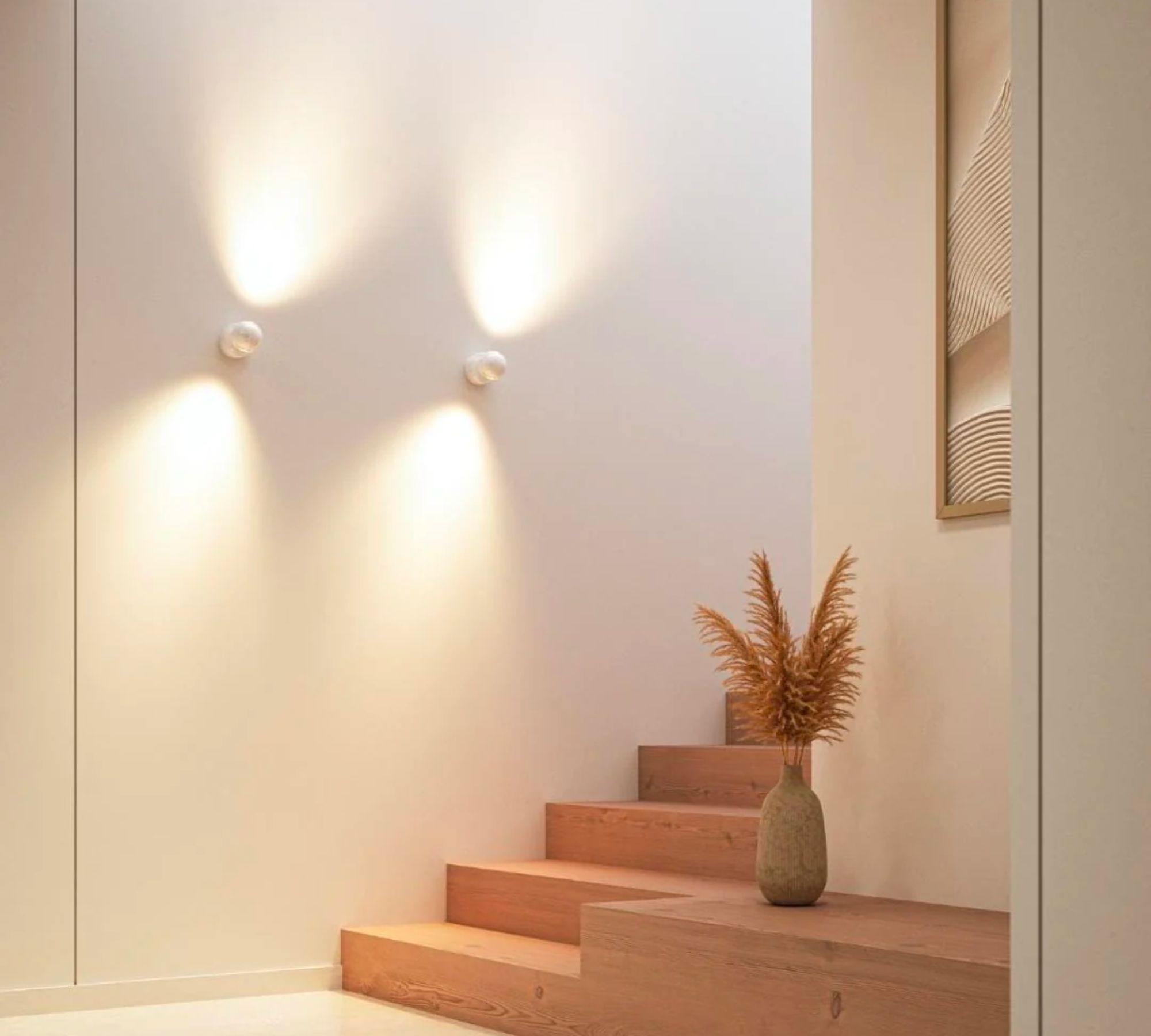 Pontos Wall Lamp Dimmable Glass Aluminum White