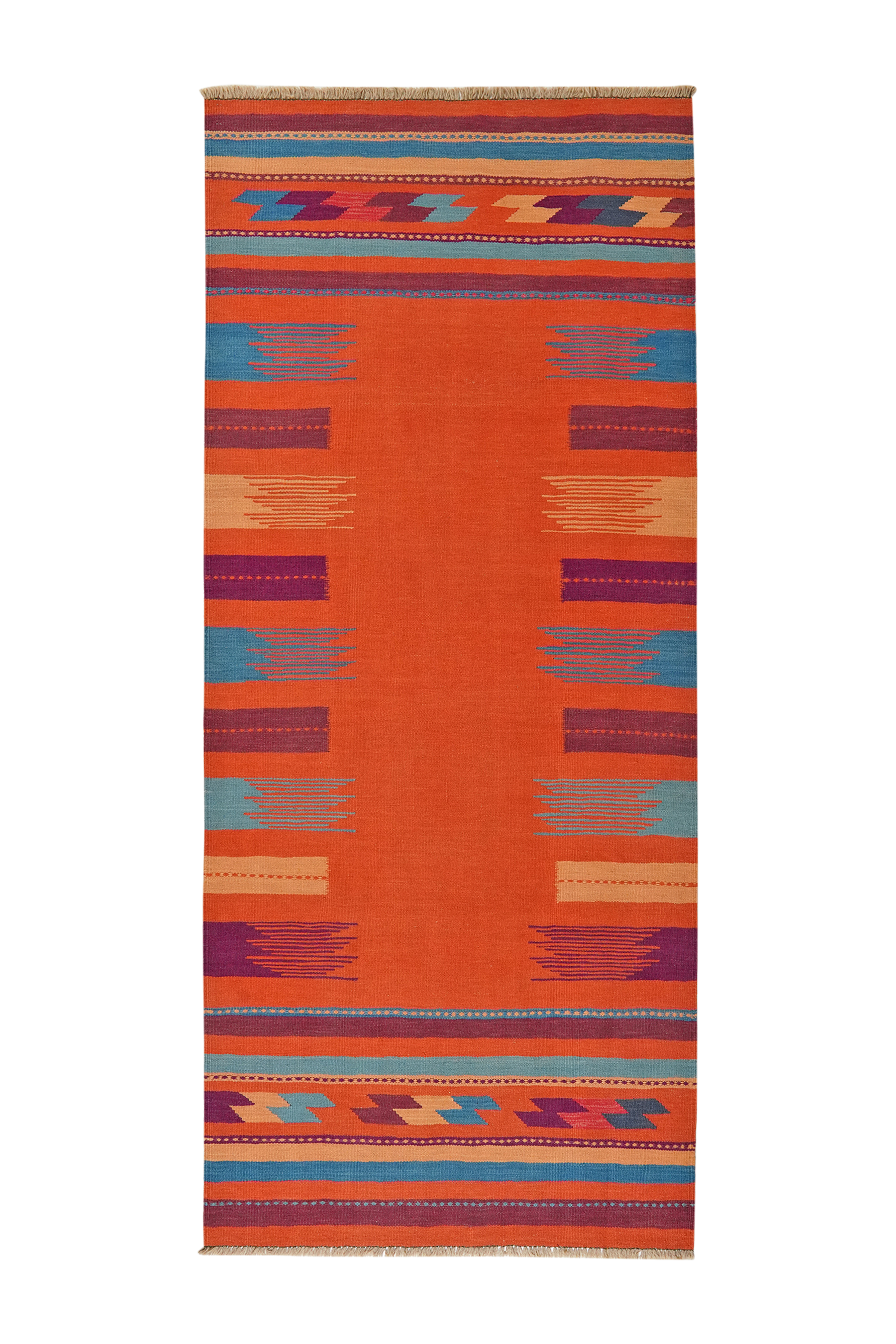Tappeto Kilim Gashgai arancione