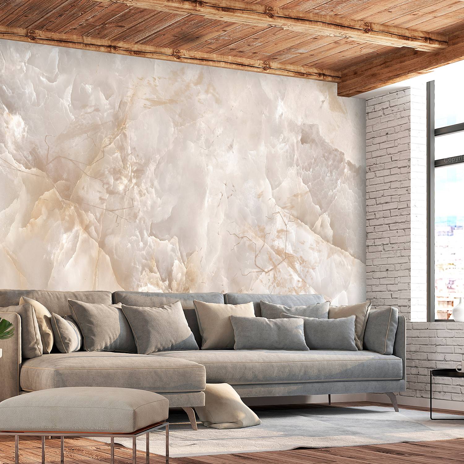 Vlies Fototapete Toned Marble Vlies Beige 400 x 280 cm