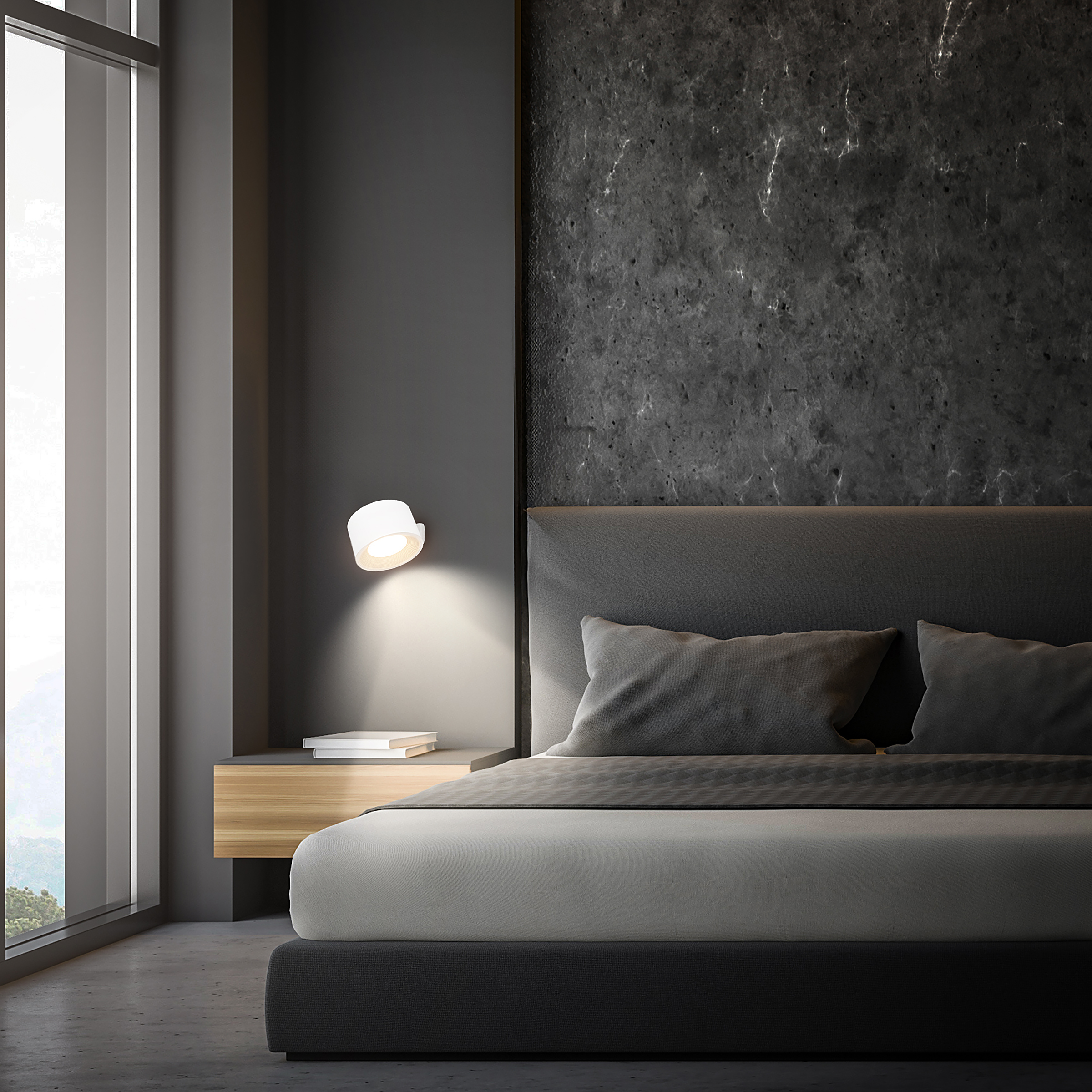 LED Battery Wall Light Tari White