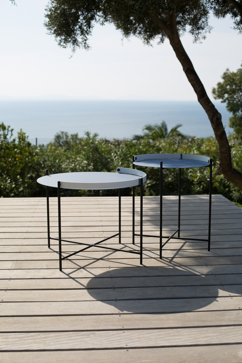 EDGE Serviertisch 76cm Taubenblau