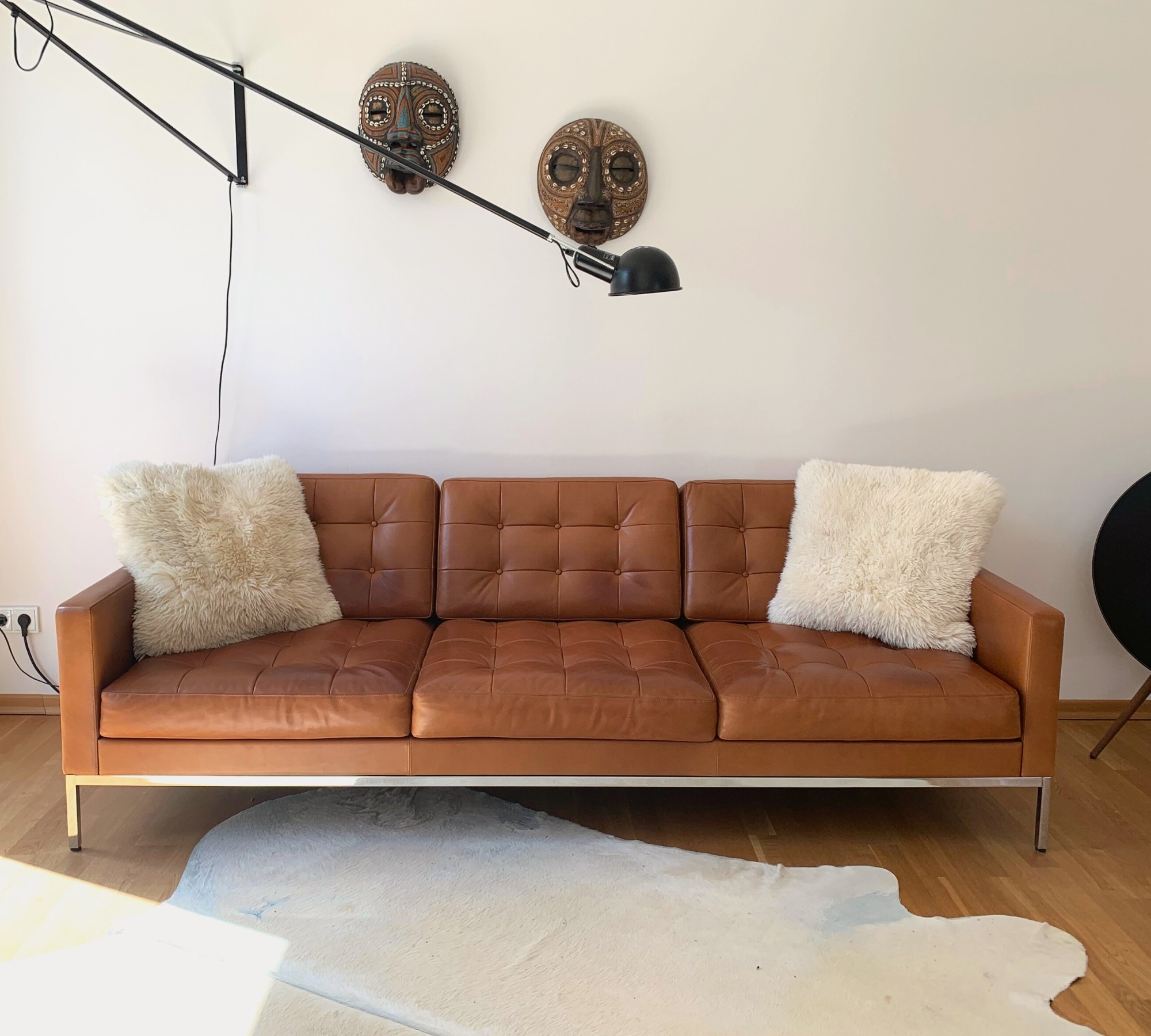 Florence 3-Sitzer Leder Venezia Cognac