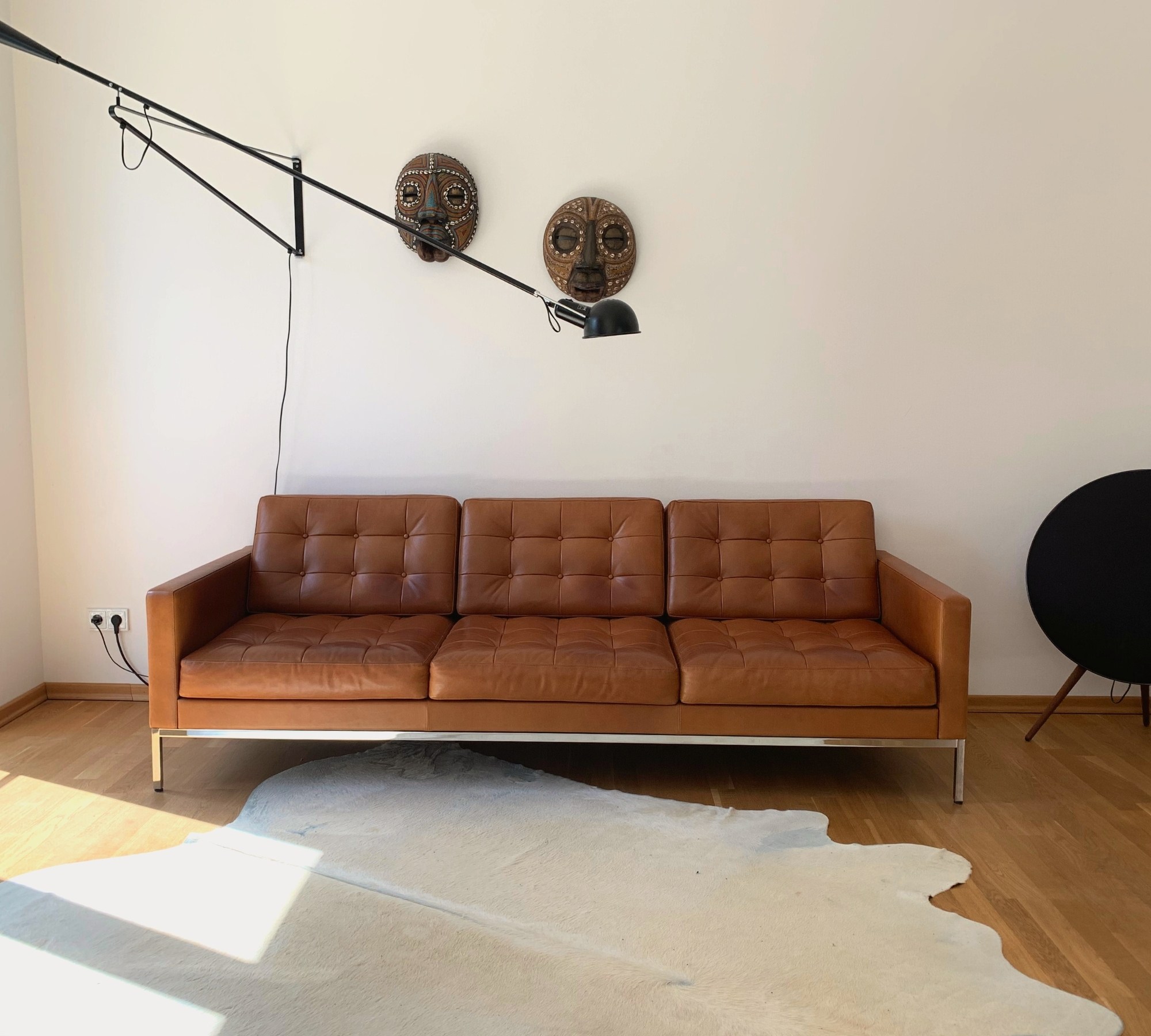 Florence 3-Sitzer Leder Venezia Cognac