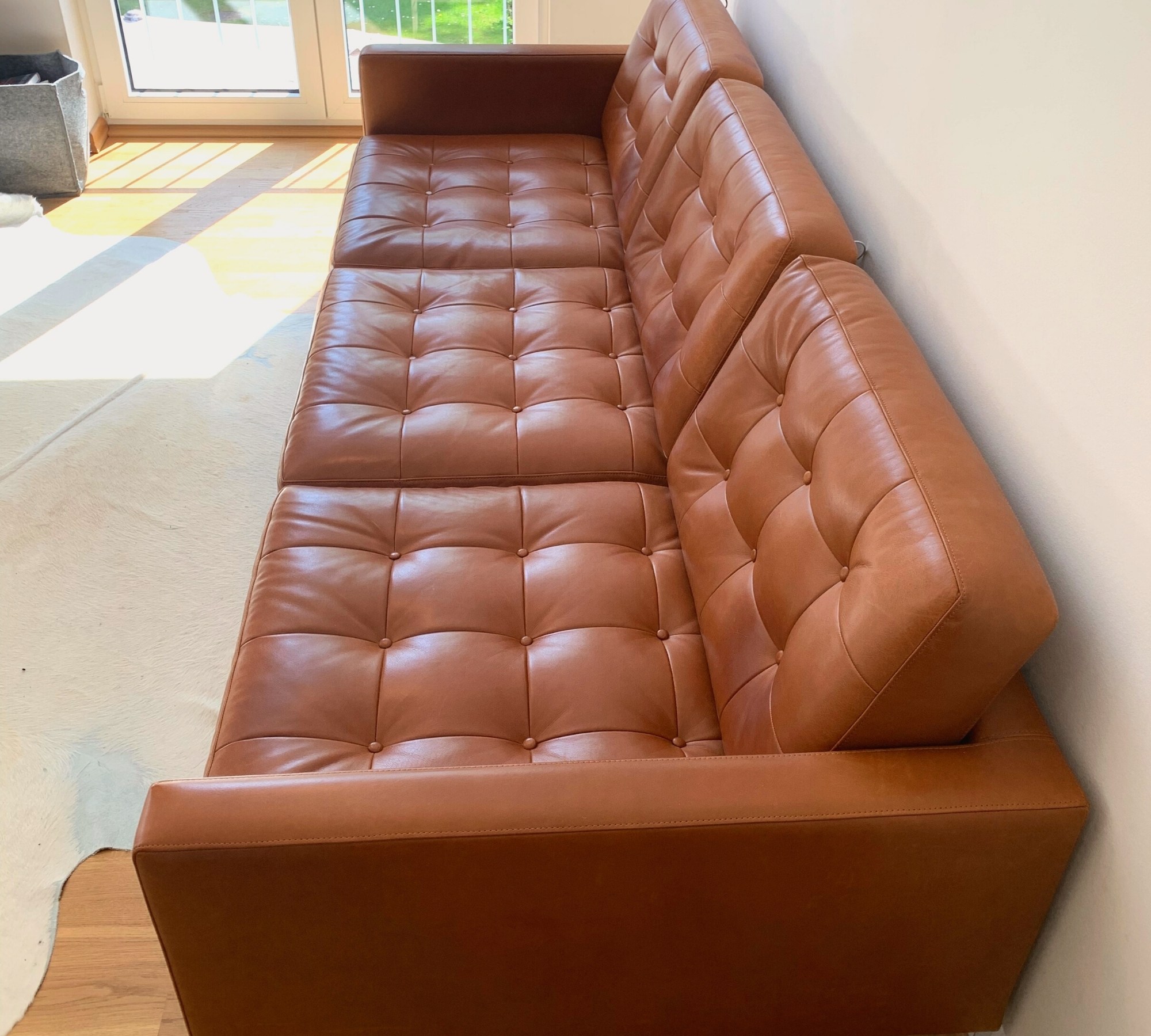Florence 3-Sitzer Leder Venezia Cognac