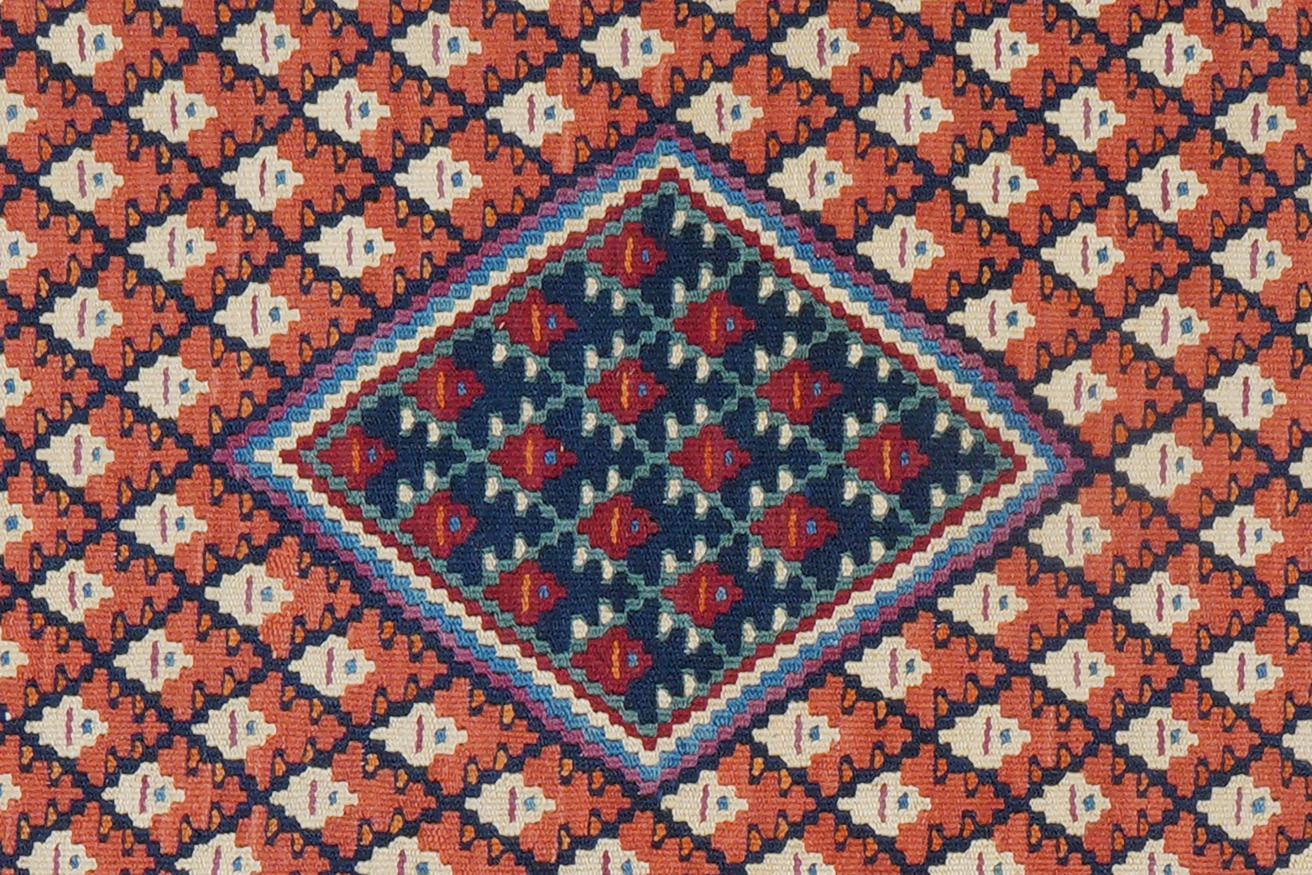Kilim Senneh Carpet Multicolored